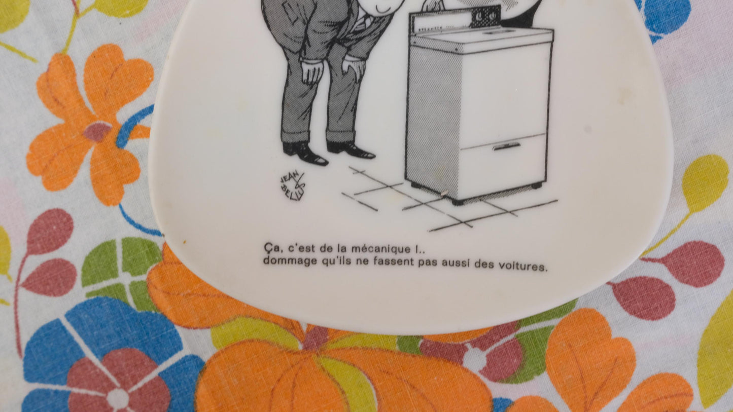 Vide-poche/cendrier publicitaire atlantic, illustré par Jean Bellus