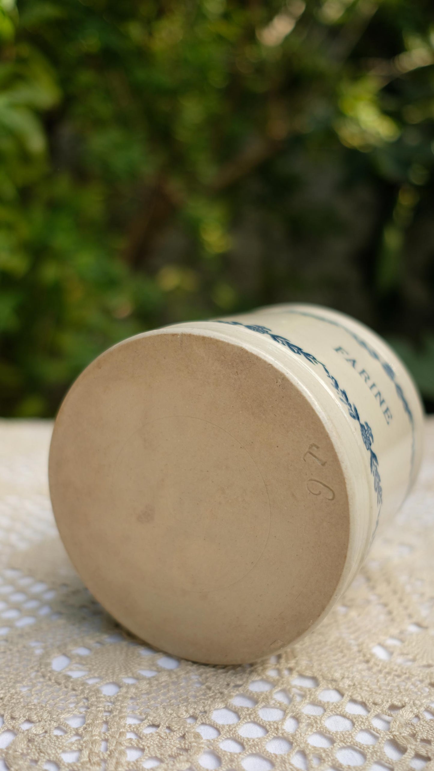 Pot à farine vintage en grès style saint Uze