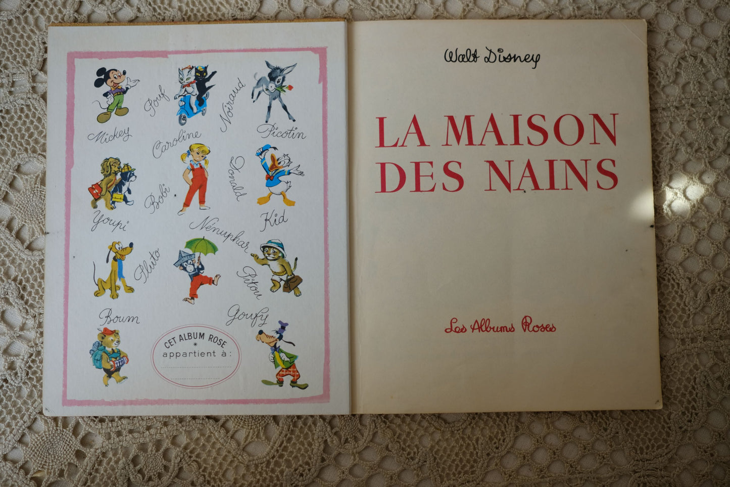 Livres Disney de la collection "les albums roses"
