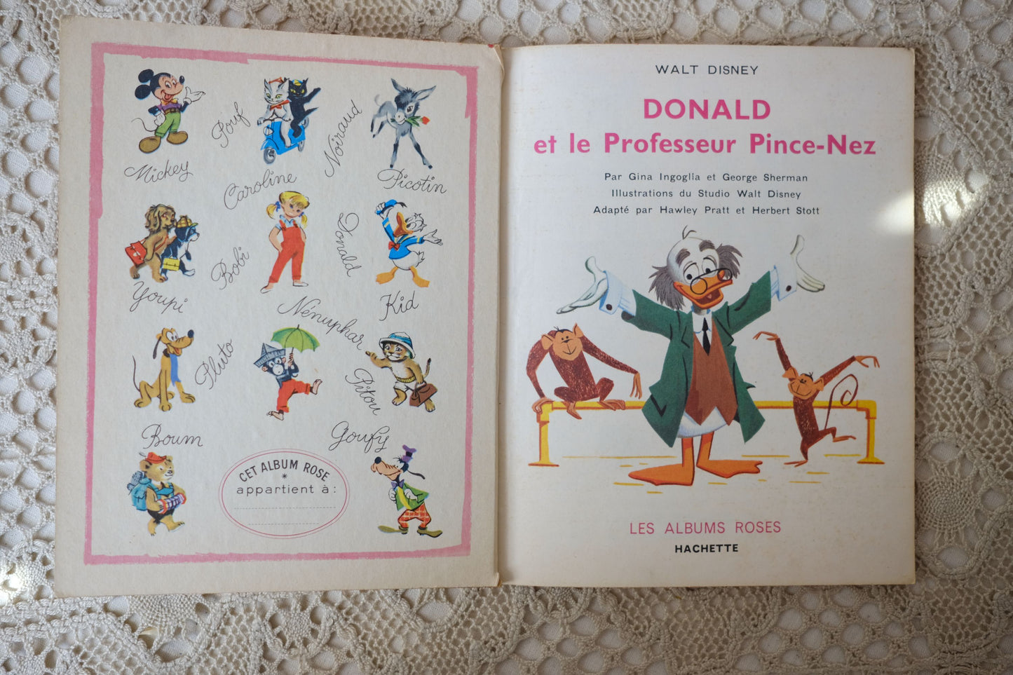 Livres Disney de la collection "les albums roses"