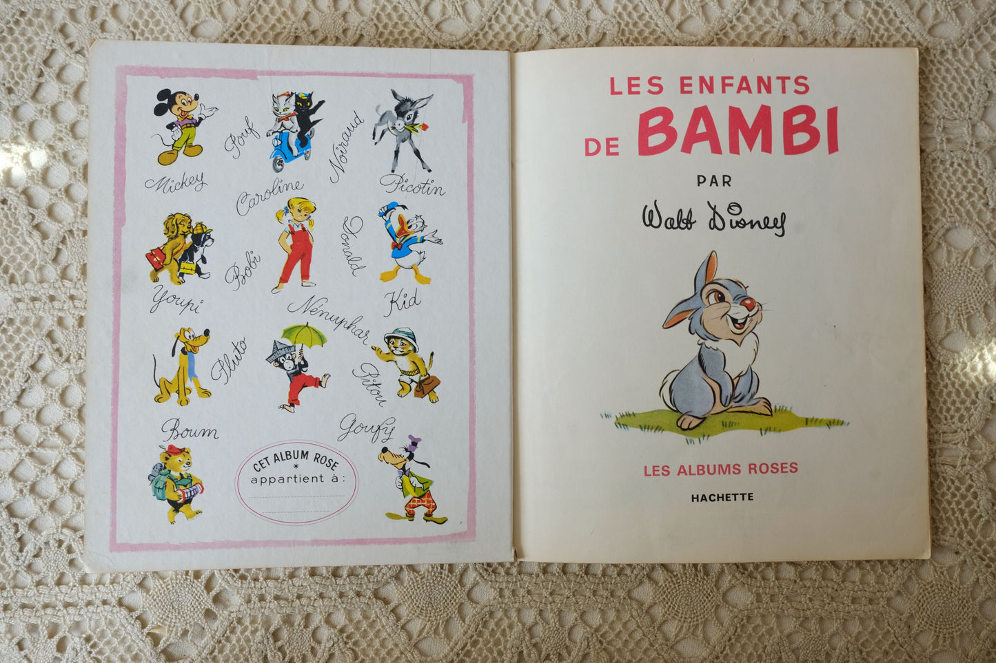 Livres Disney de la collection "les albums roses"