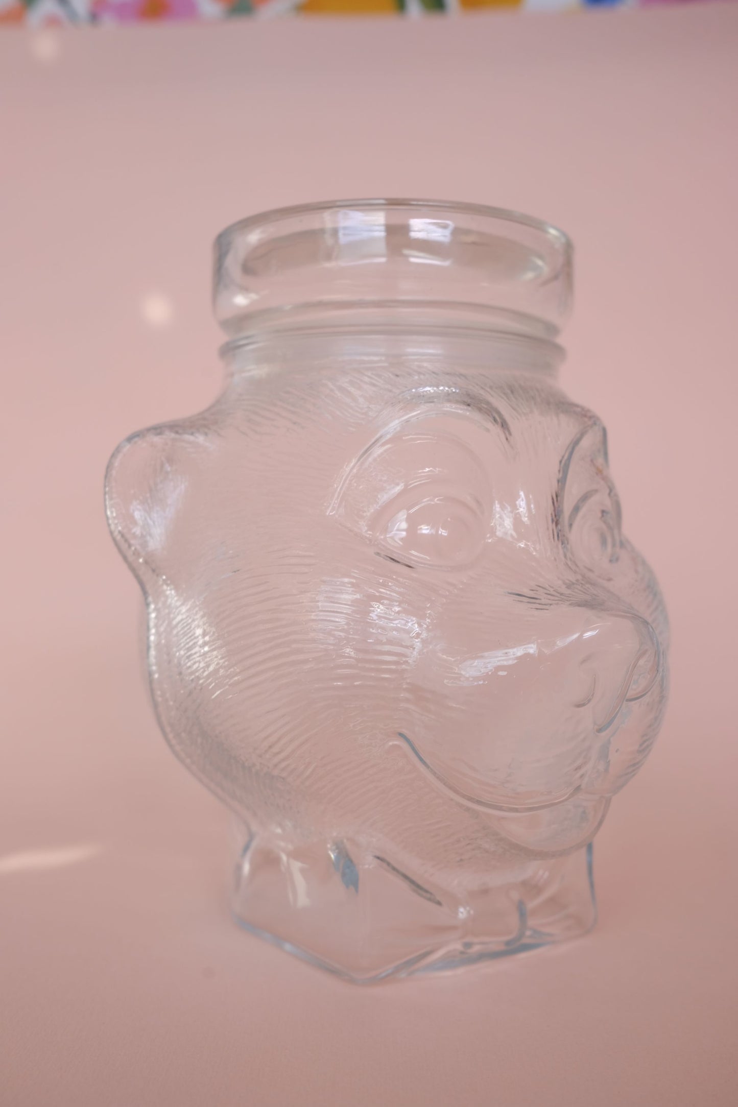 Bocal en verre en forme d'ours