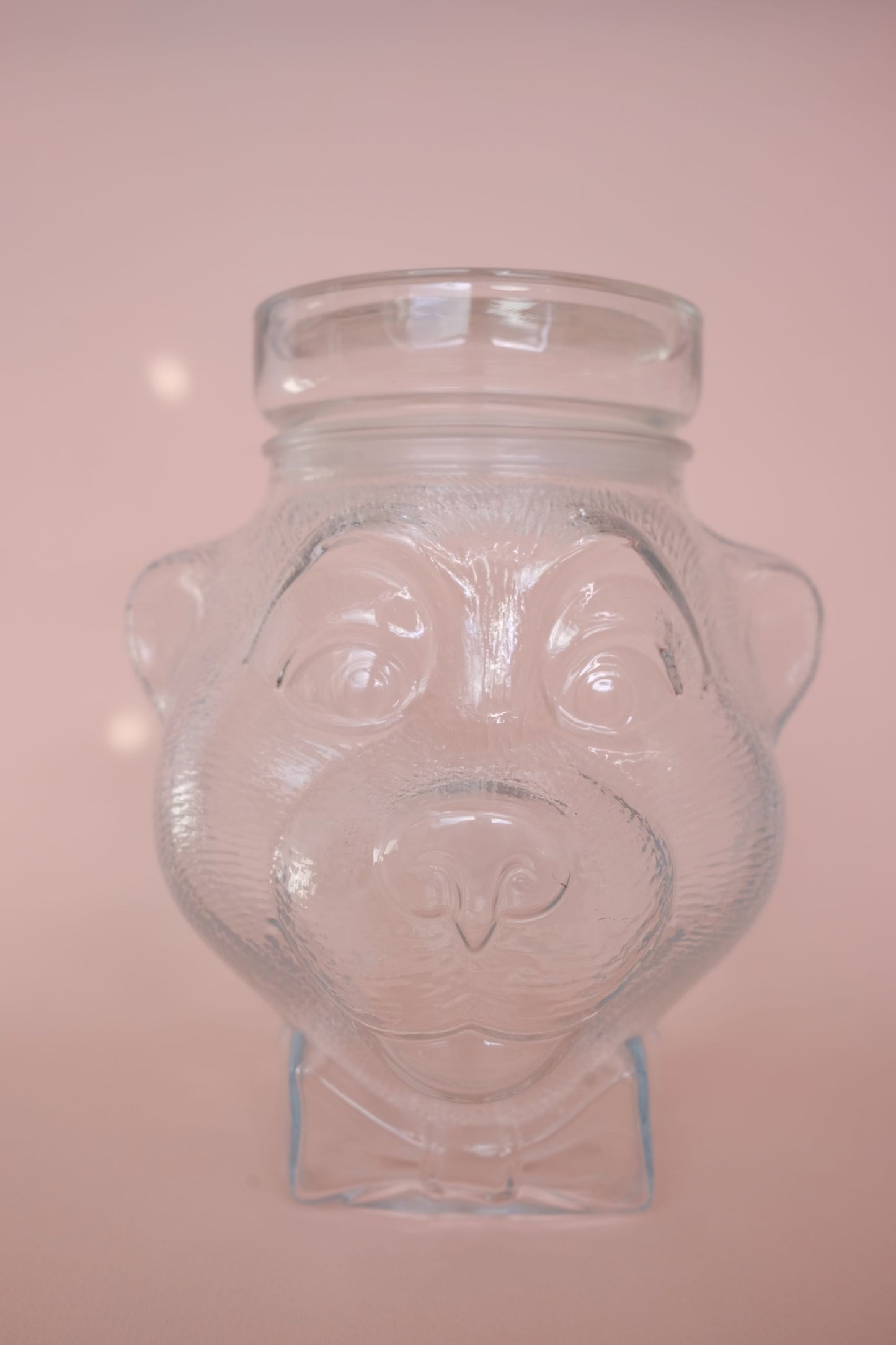 Bocal en verre en forme d'ours