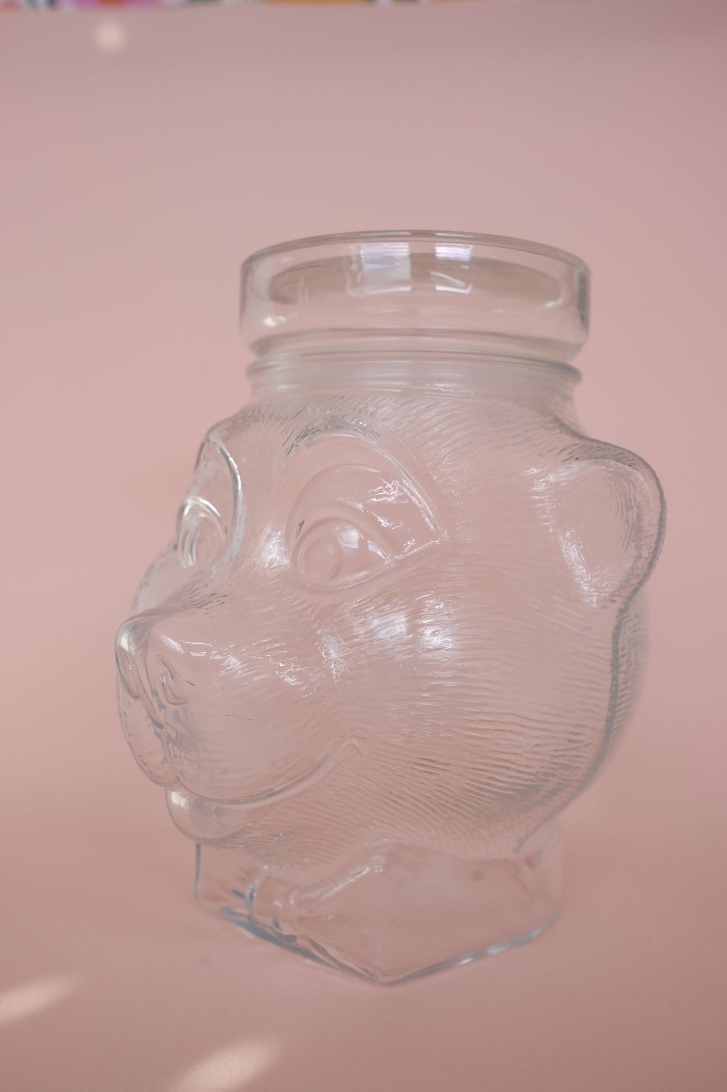 Bocal en verre en forme d'ours