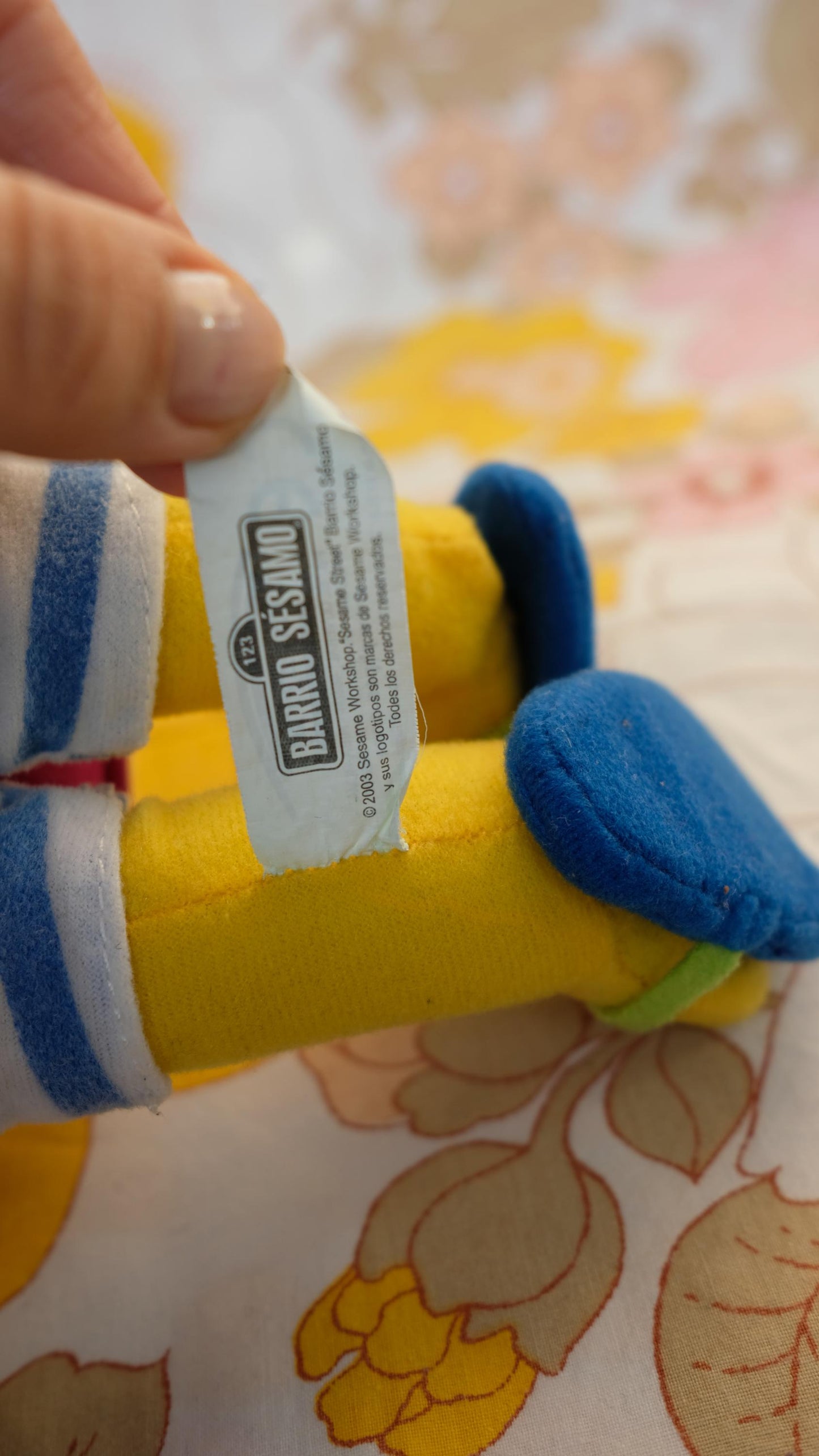 Peluche Bert de sésame street va à la plage
