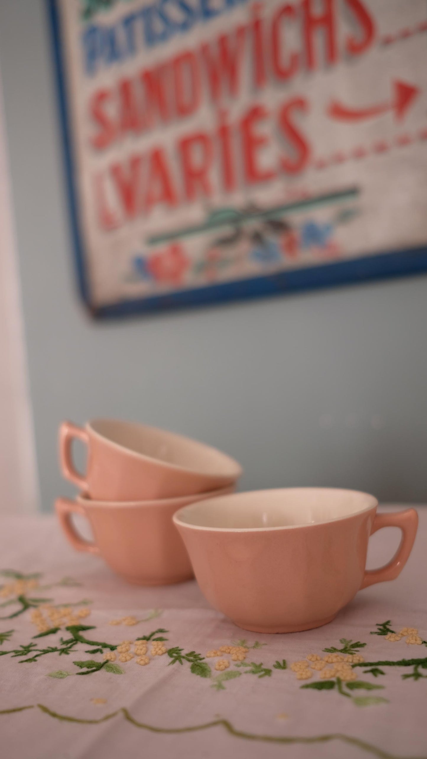 Lot de trois tasses à expresso Villeroy&Boch vintage
