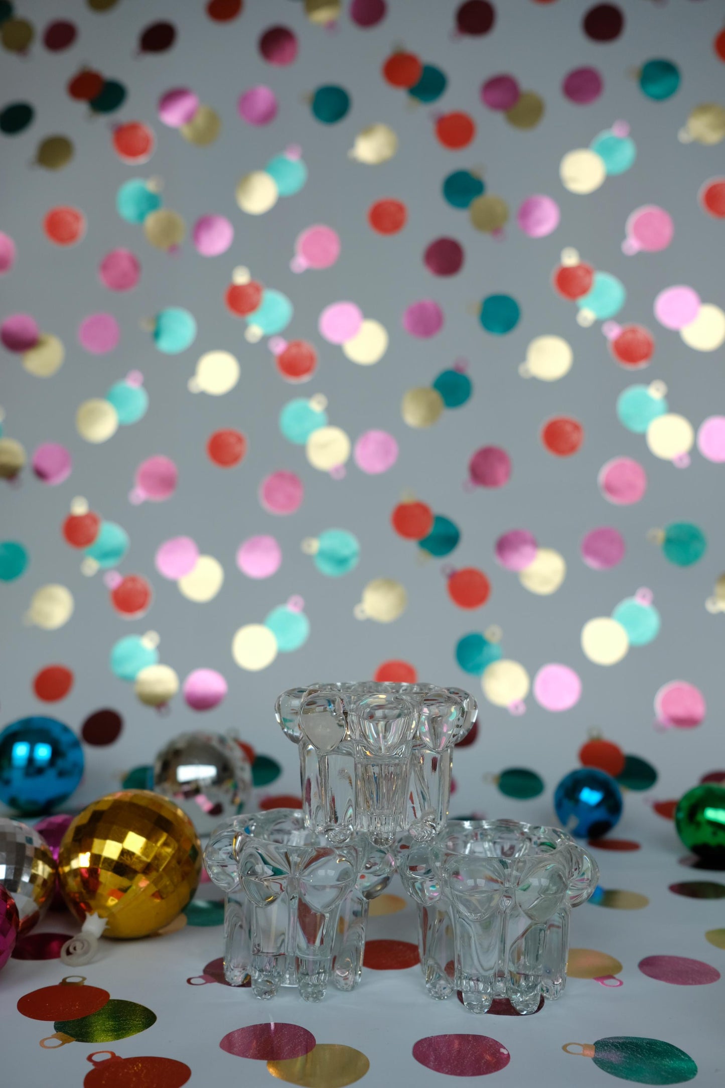 Bougeoirs en verre petits flans