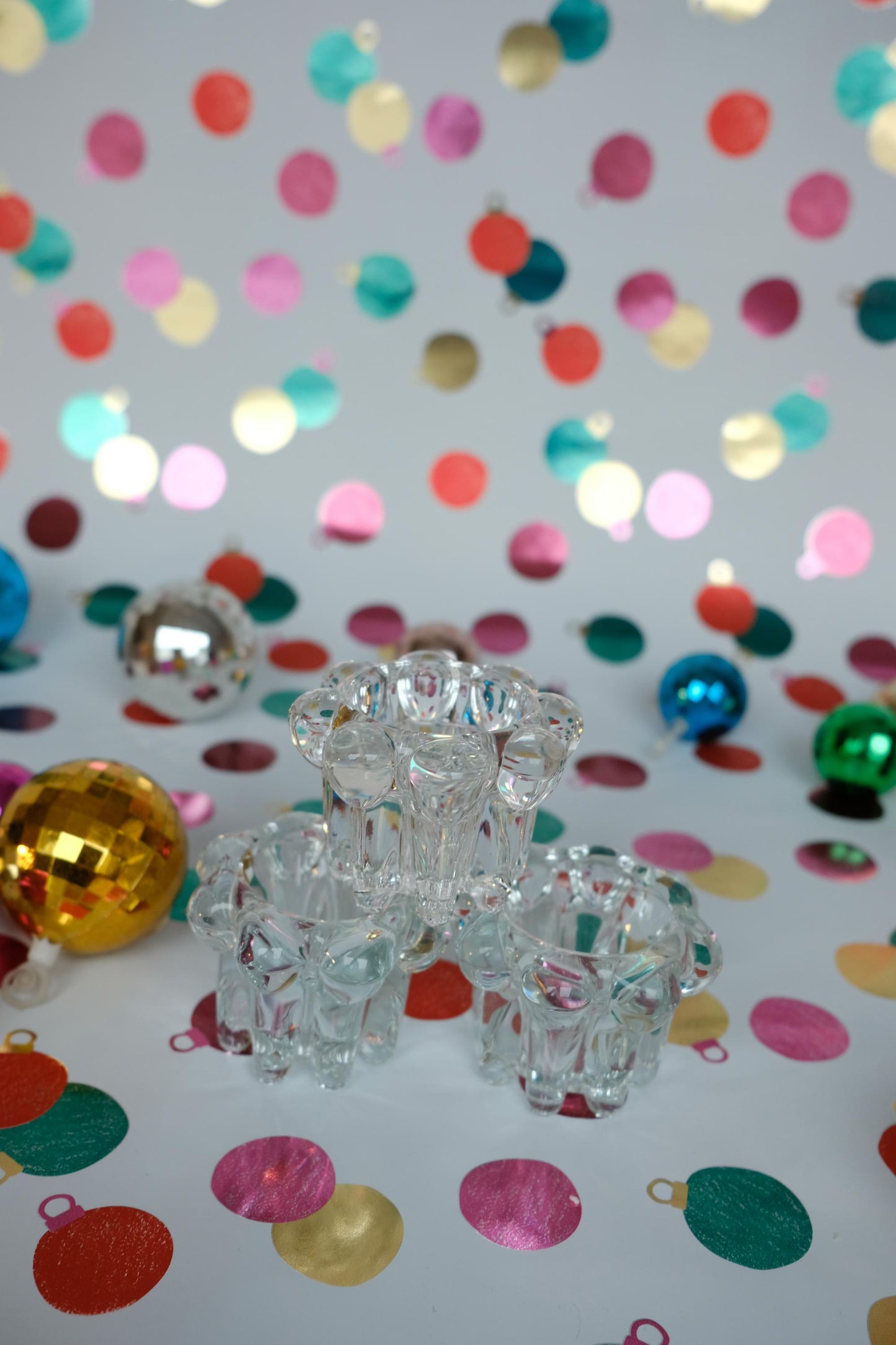 Bougeoirs en verre petits flans