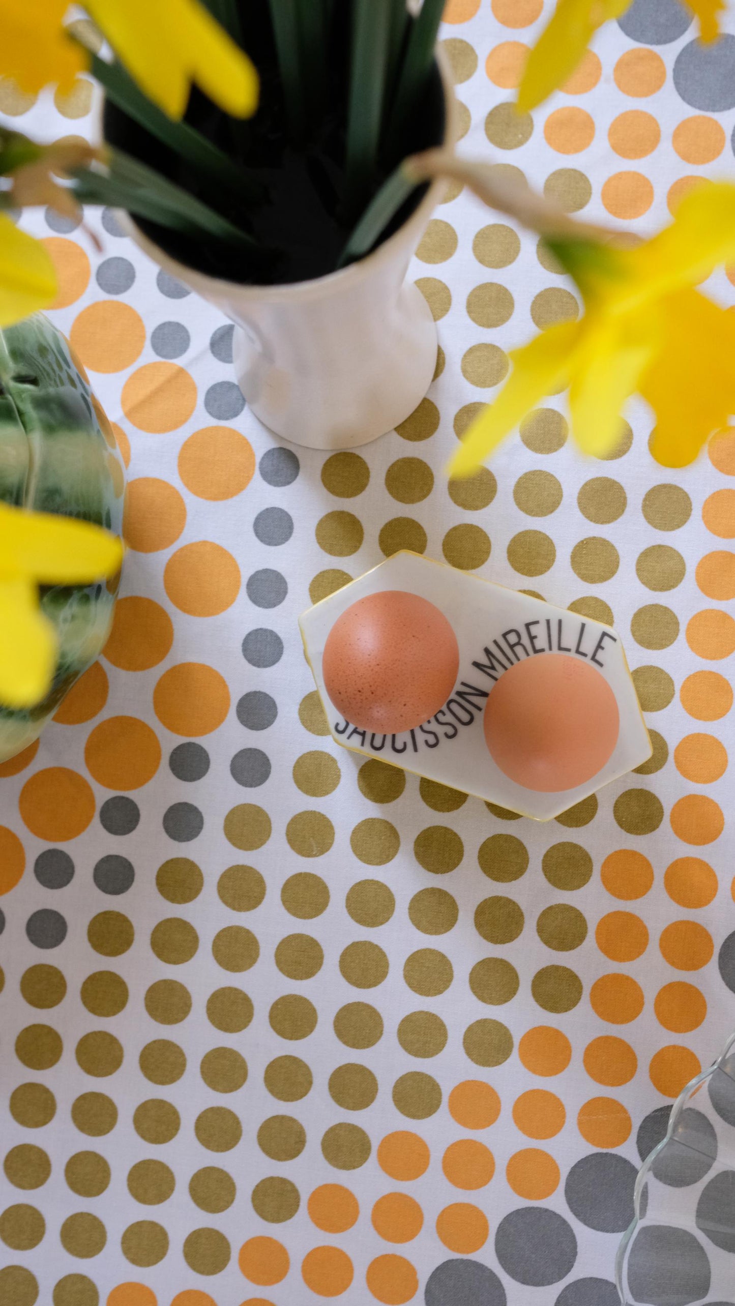Coquetiers publicitaire en céramique saucisson mireille