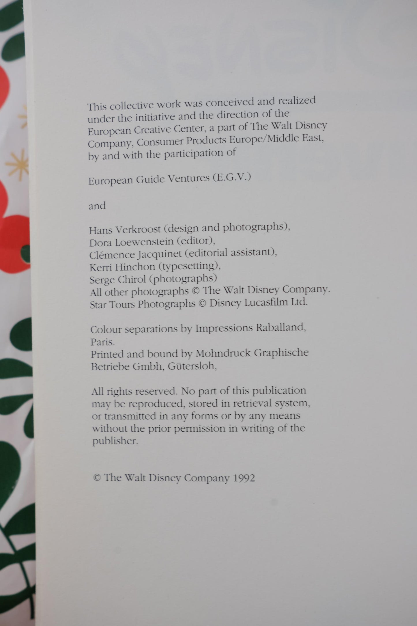 Livre souvenir eurodisney