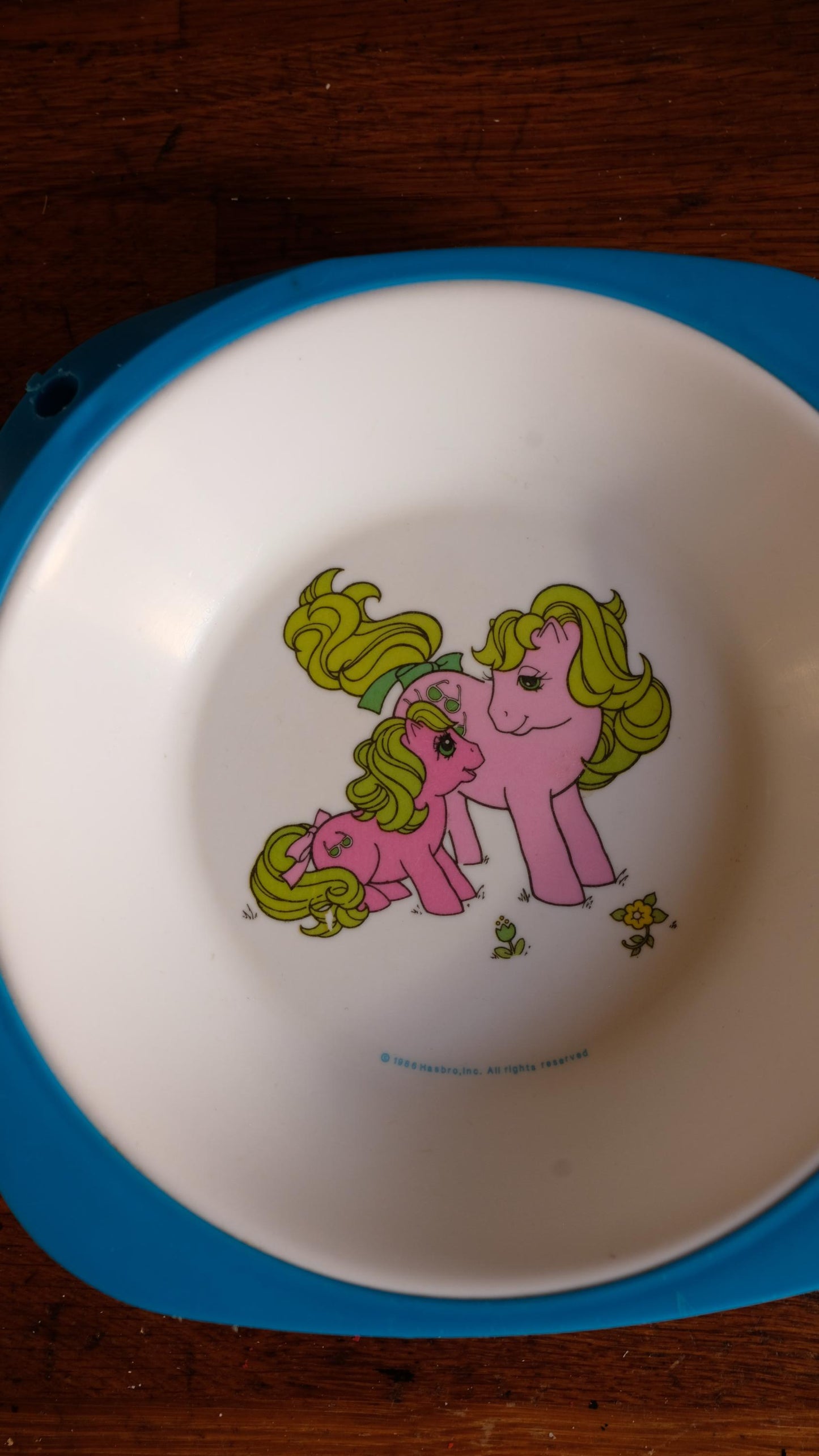 Assiette à soupe petit poney vintage