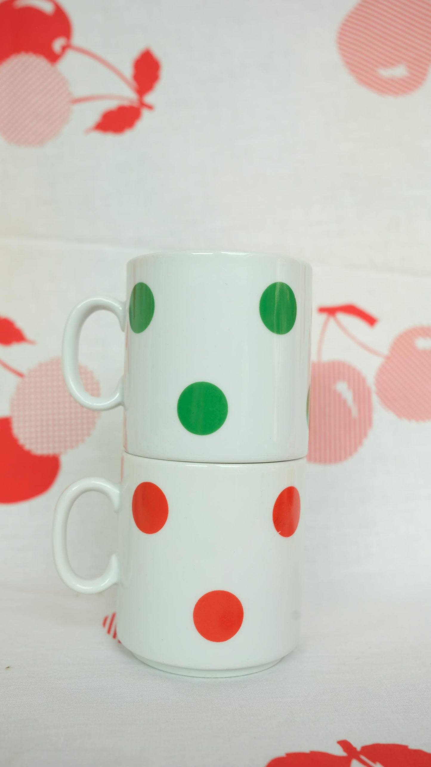 Duo de mugs à pois Bavaria, made in West Germany