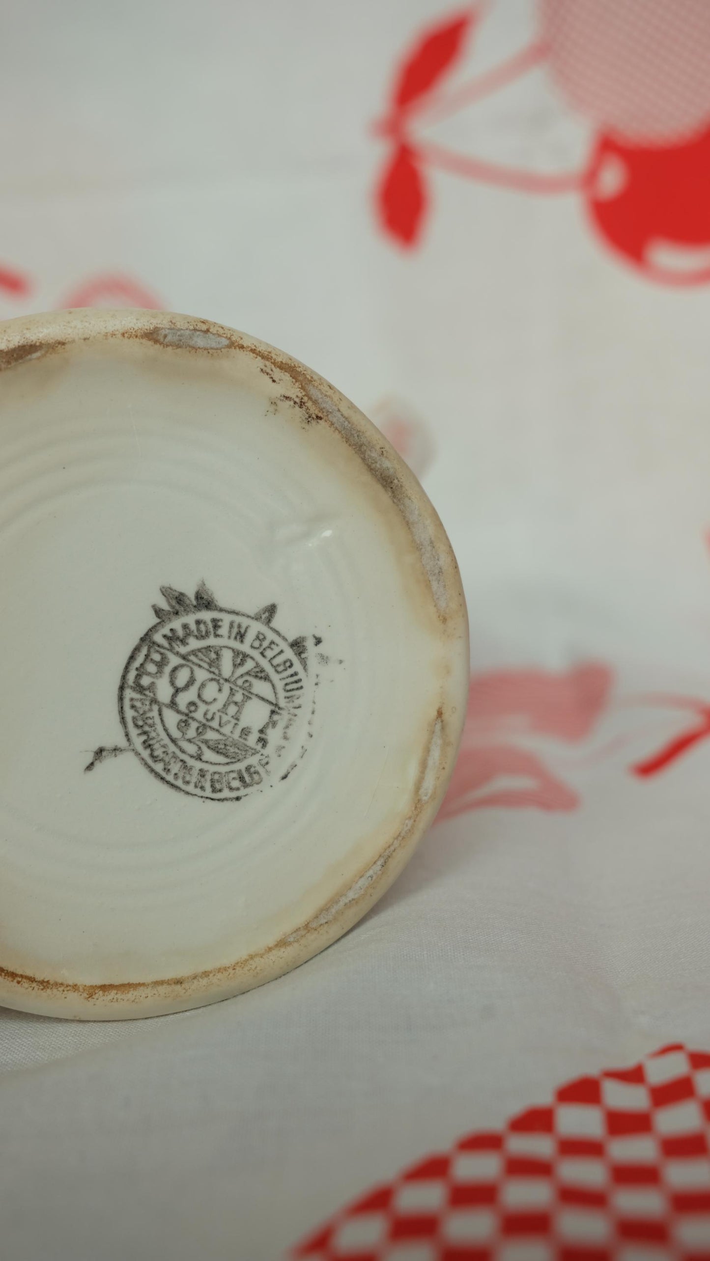 Pichet blanc Boch Louvières en céramique