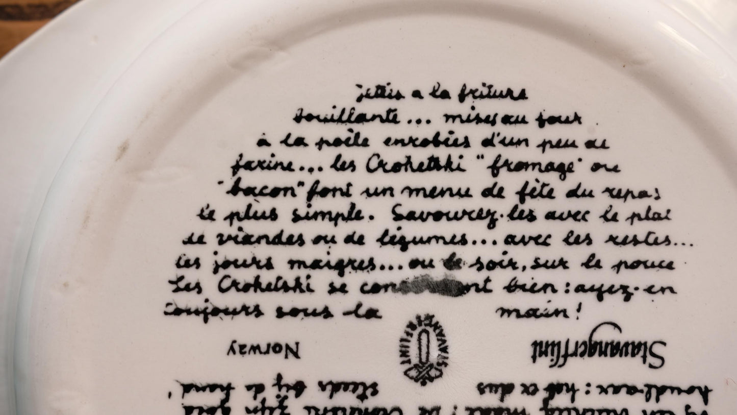 Assiette décorative Stavangerflint made in Norway, années 60