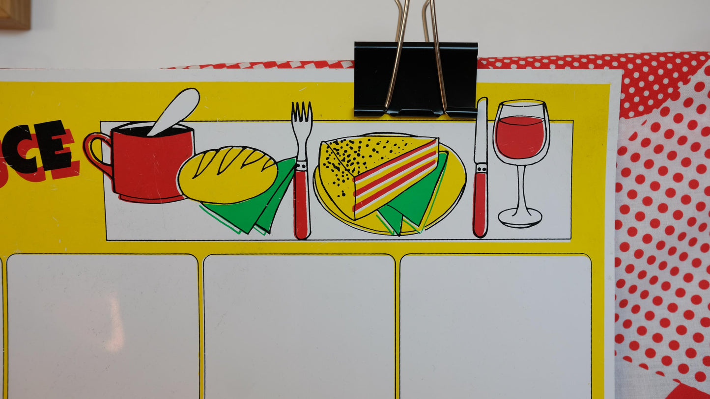 Panneau de menu de sandwicherie