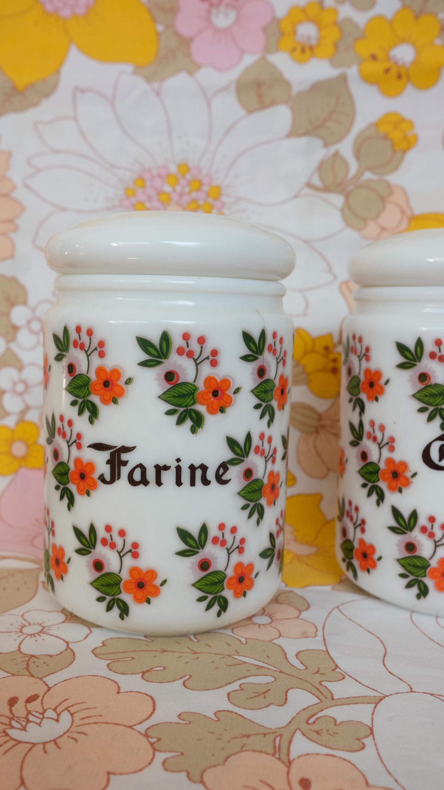 Grands pots à épices en arcopal made in Italy