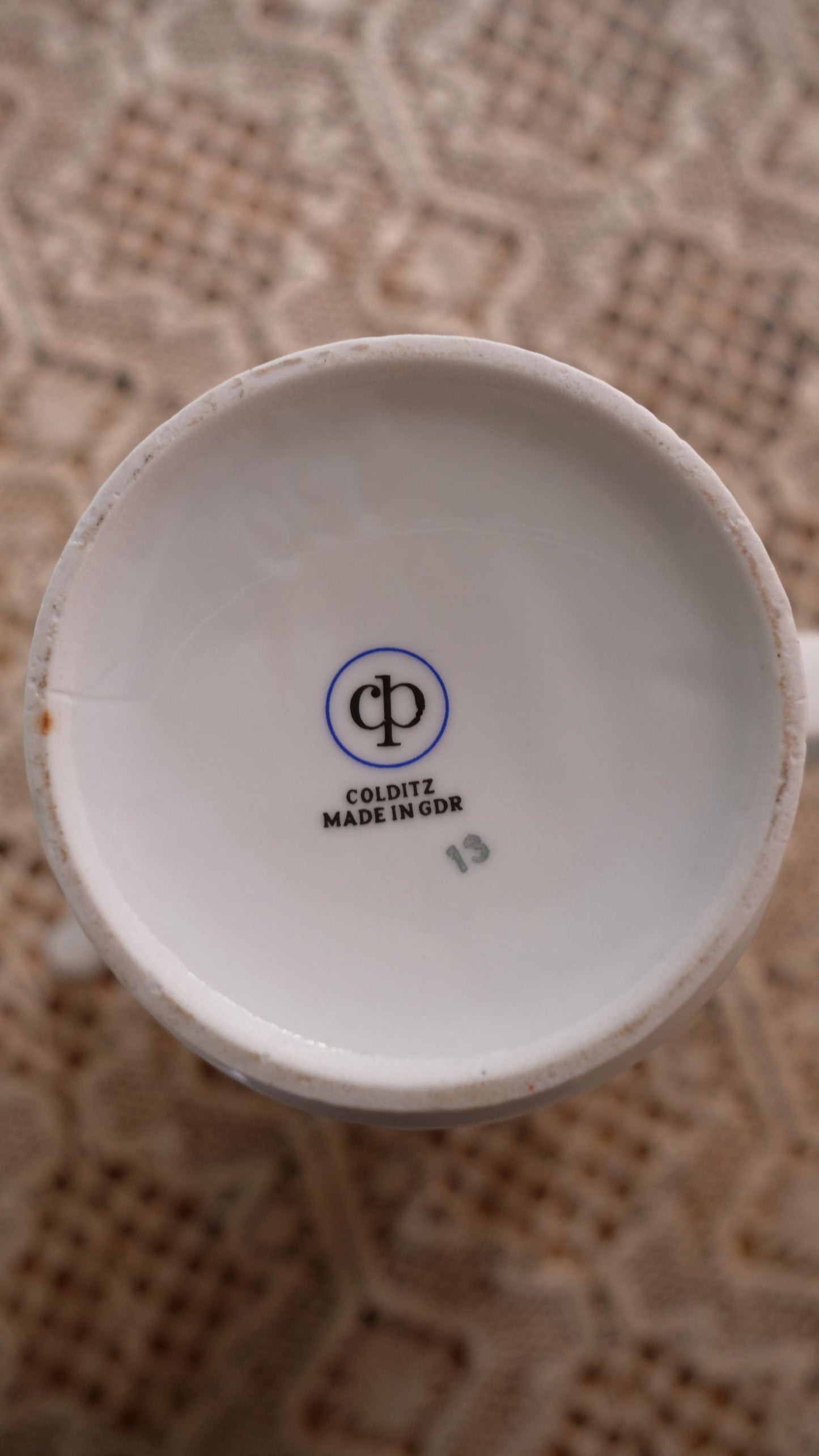 Cafetière Colditz Porcelan vintage style années 60 fabriquée en Allemagne de l'est