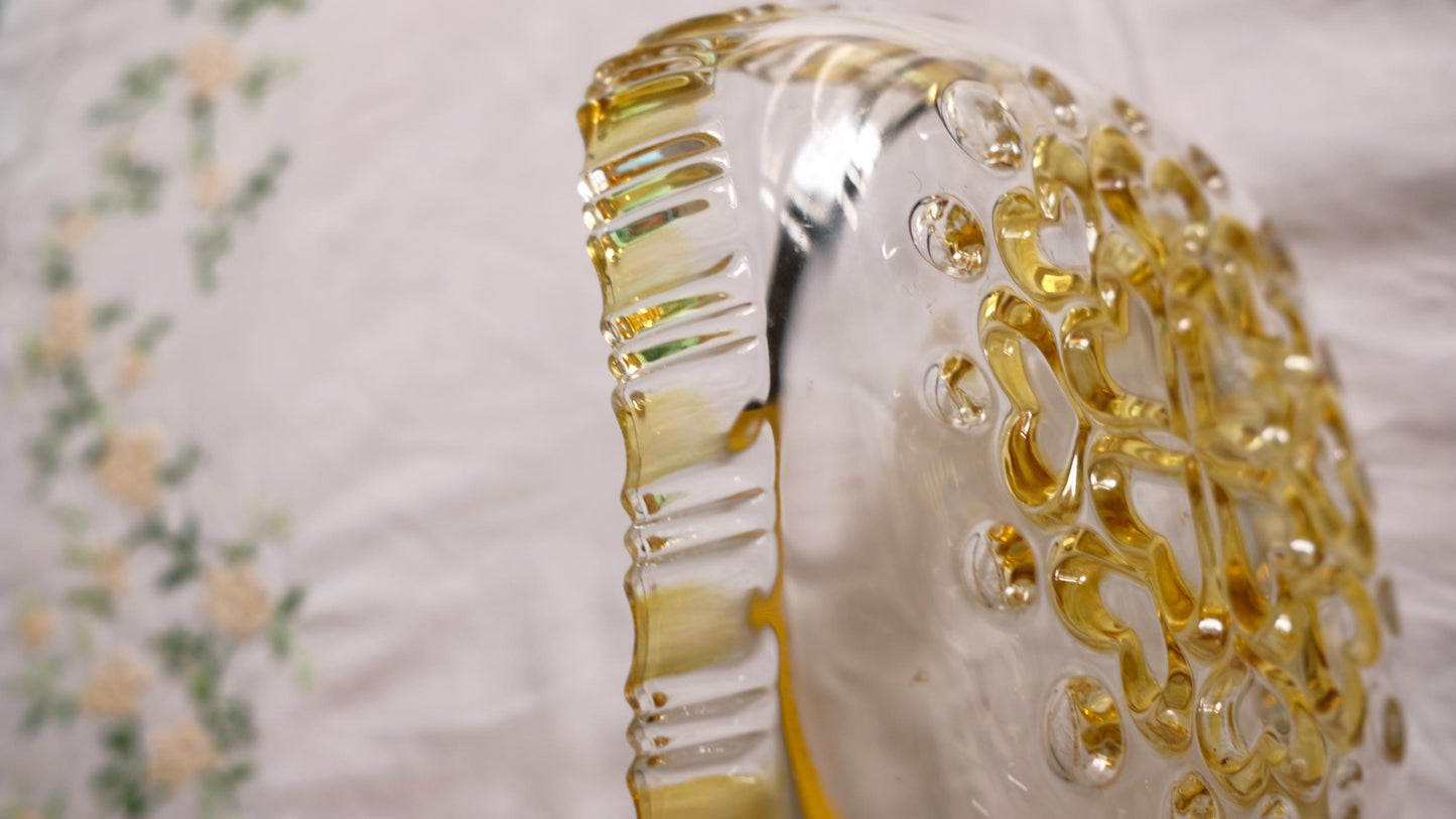 Panier/ cendrier en verre vintage années 50/60