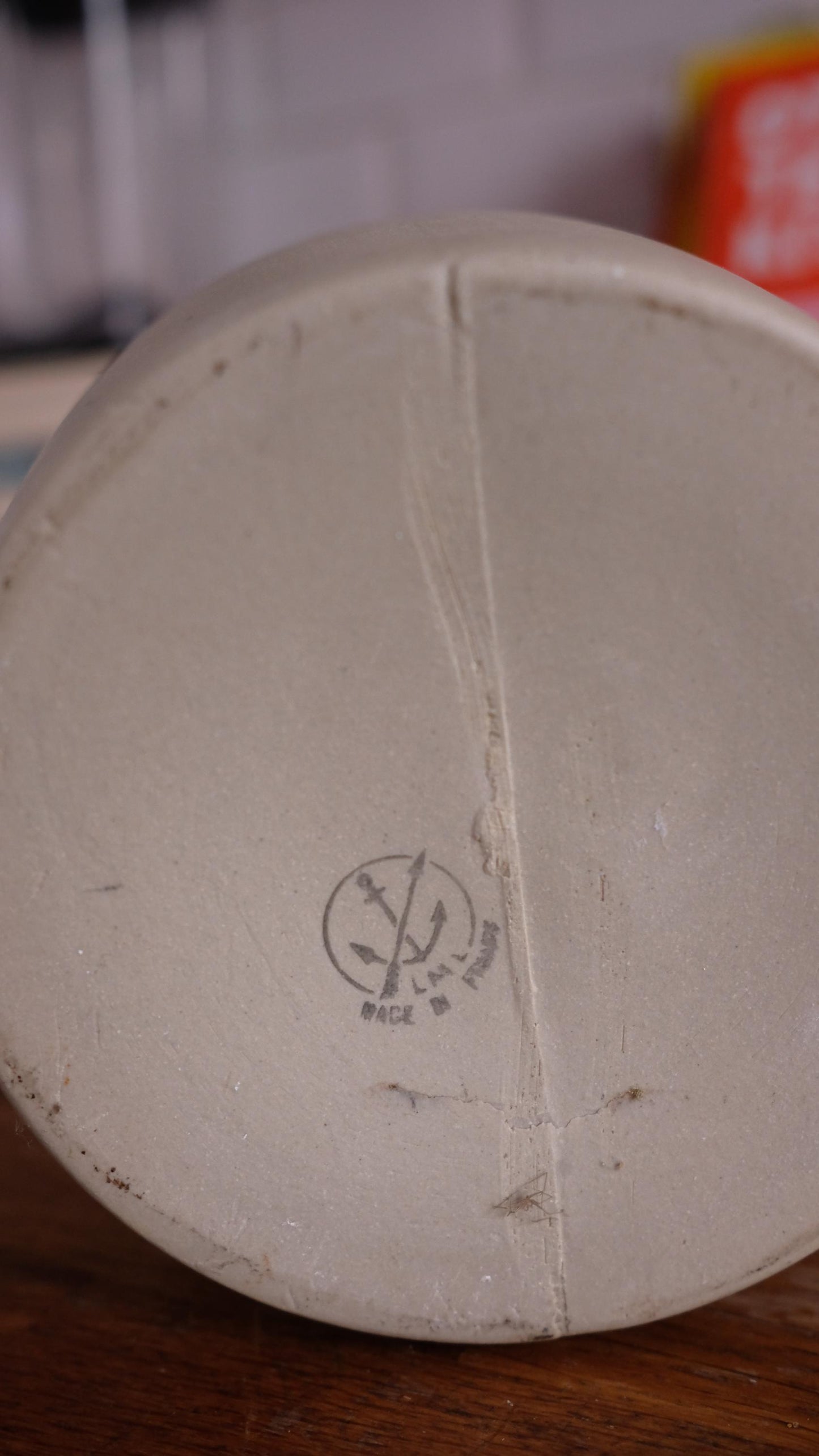 Lot de trois pots de stockage vintage en grès LML
