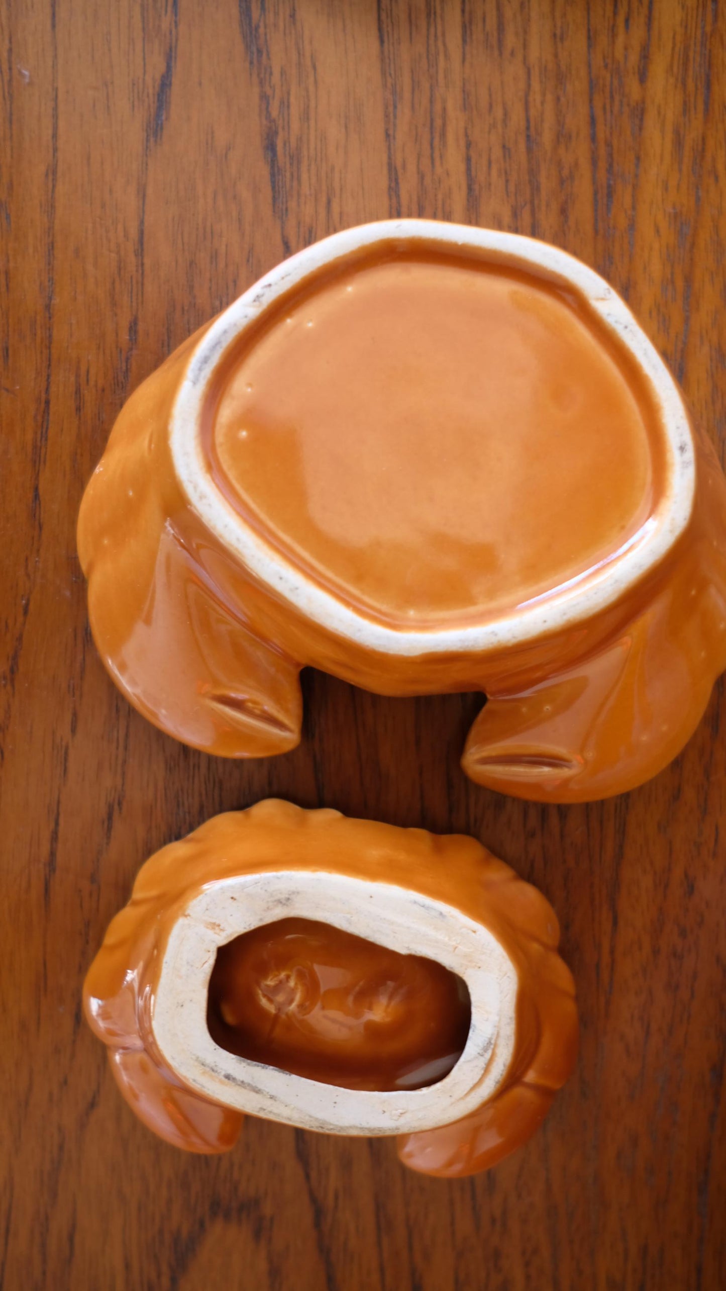 Boites vintage en céramique en forme de crabes