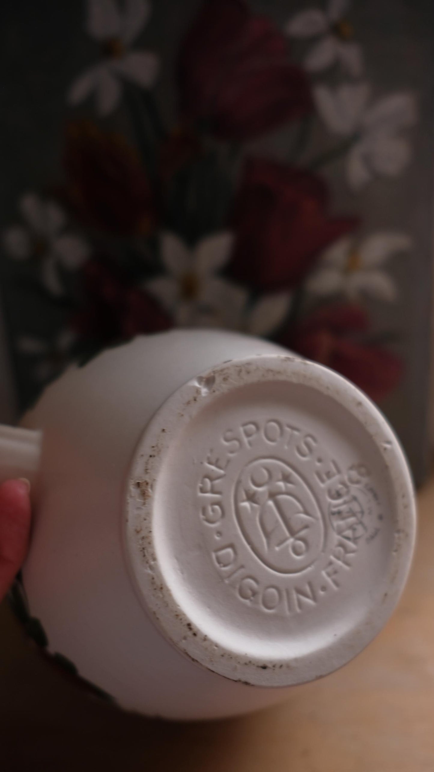 Pichet vintage en grès Digoin "eau de source"