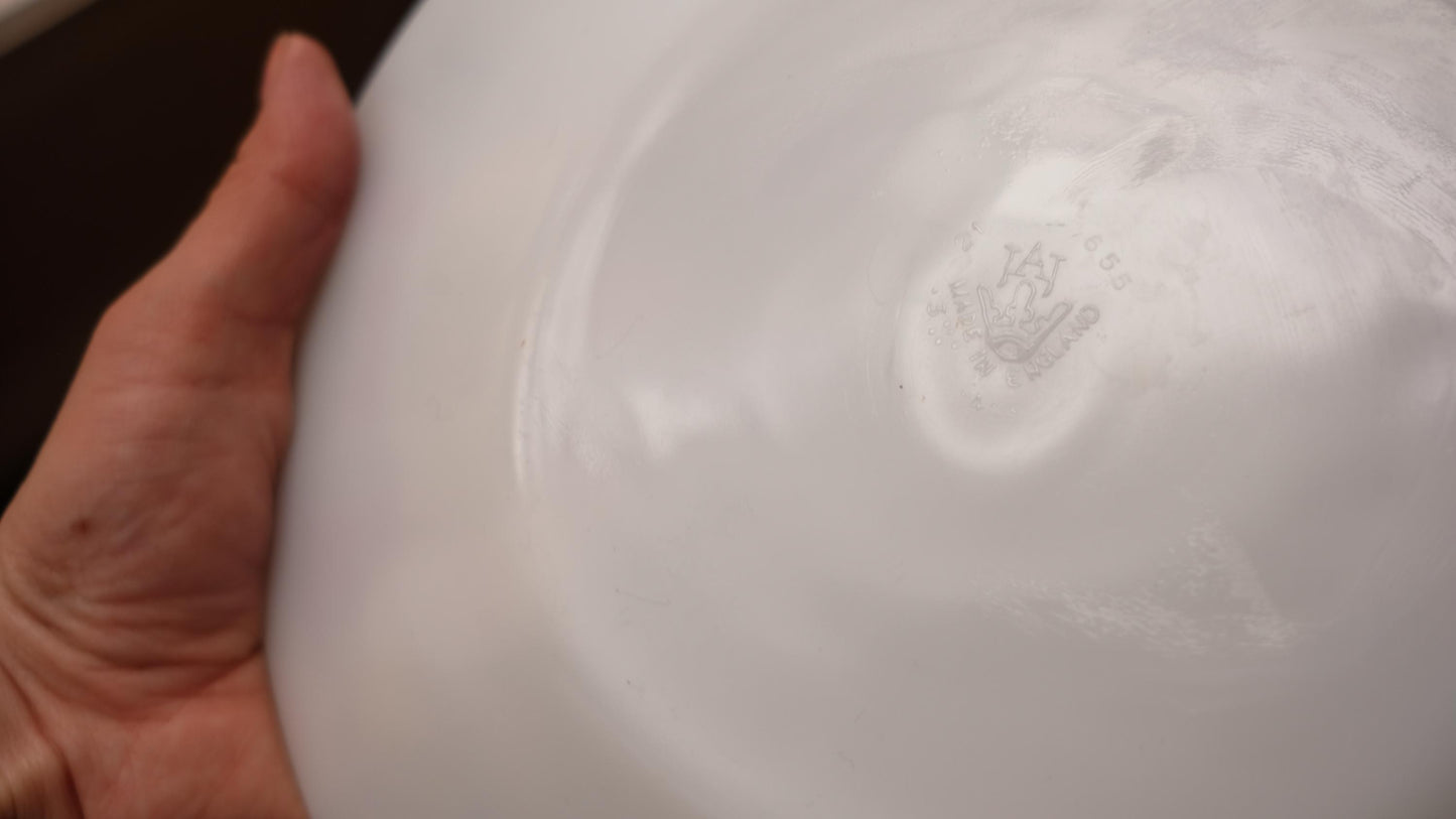 Lot de deux grandes assiettes Jaj Pyrex made in England