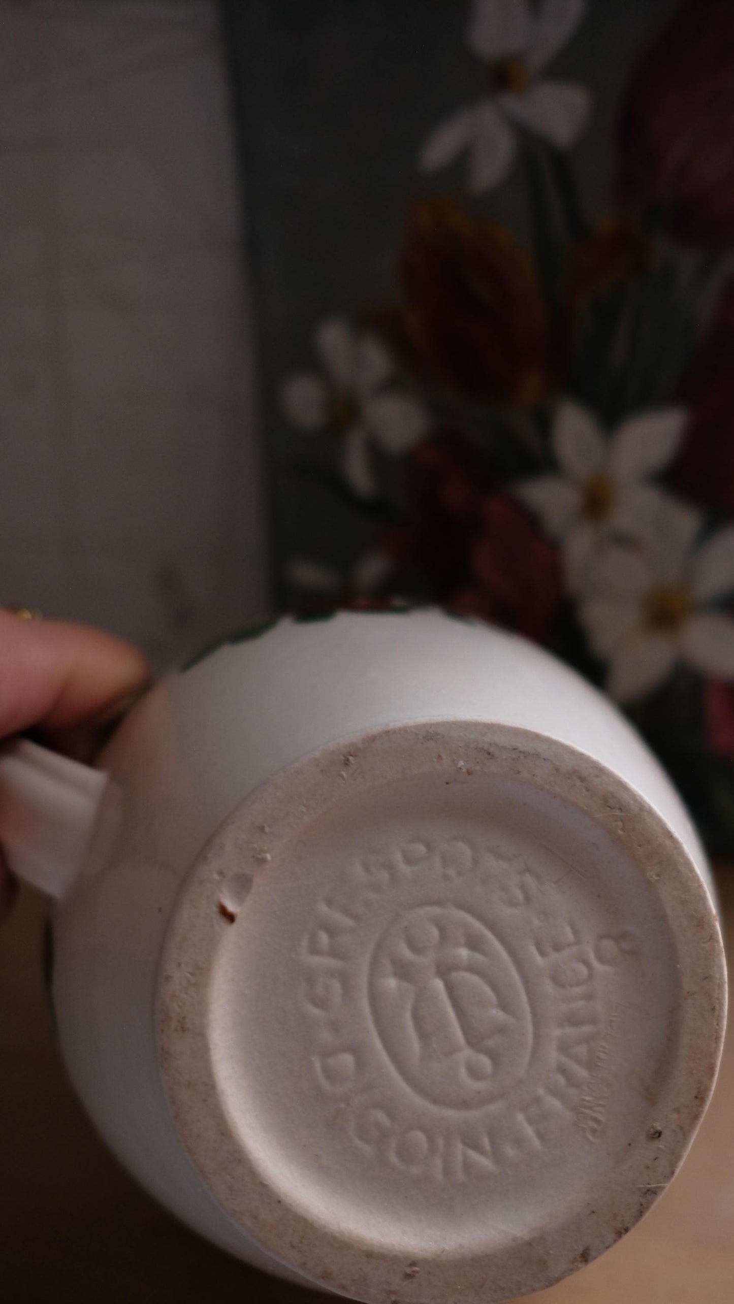 Pichet vintage en grès Digoin "vin de pays"