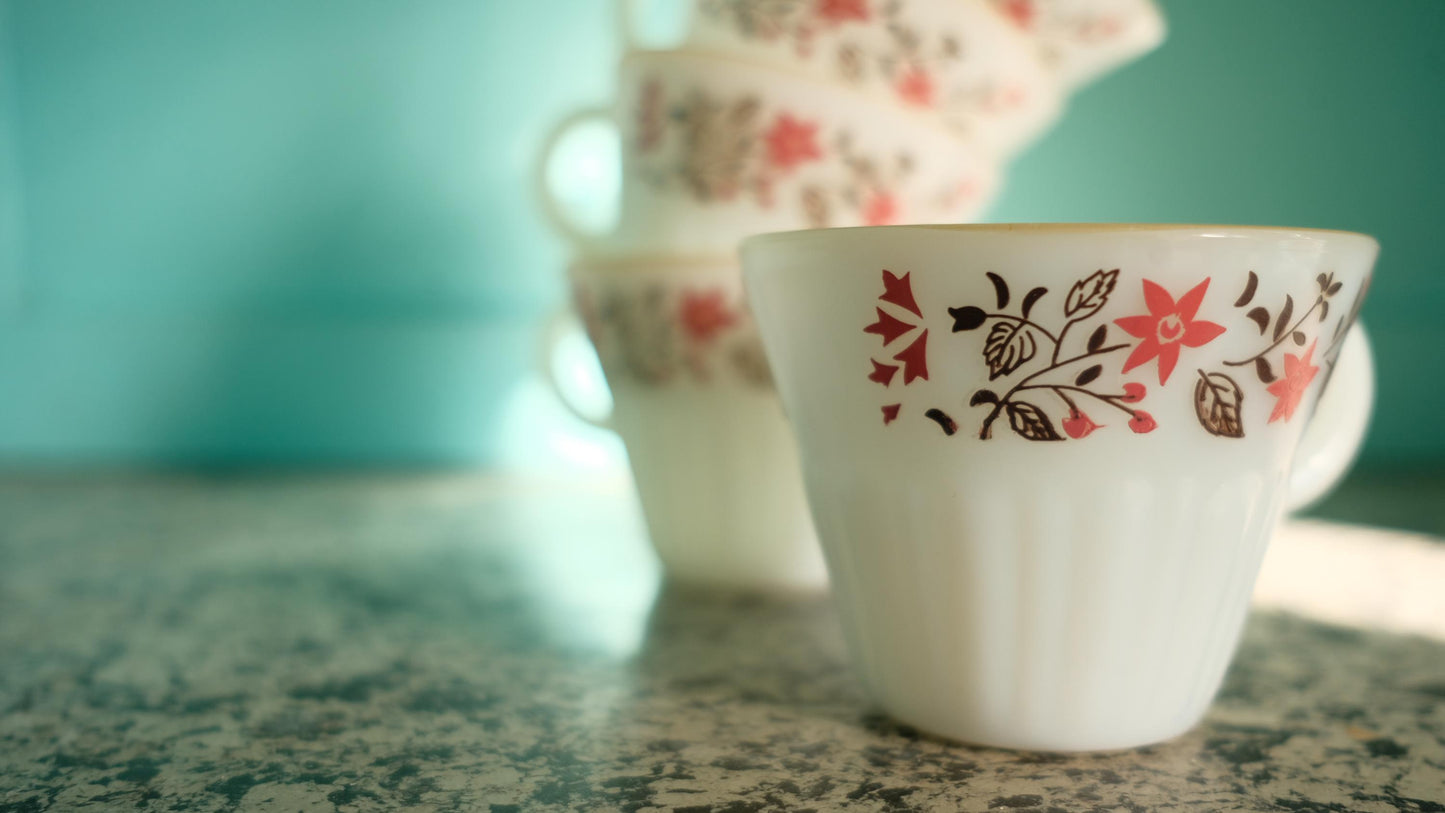 Lot de cinq tasses Termocrisa vintage