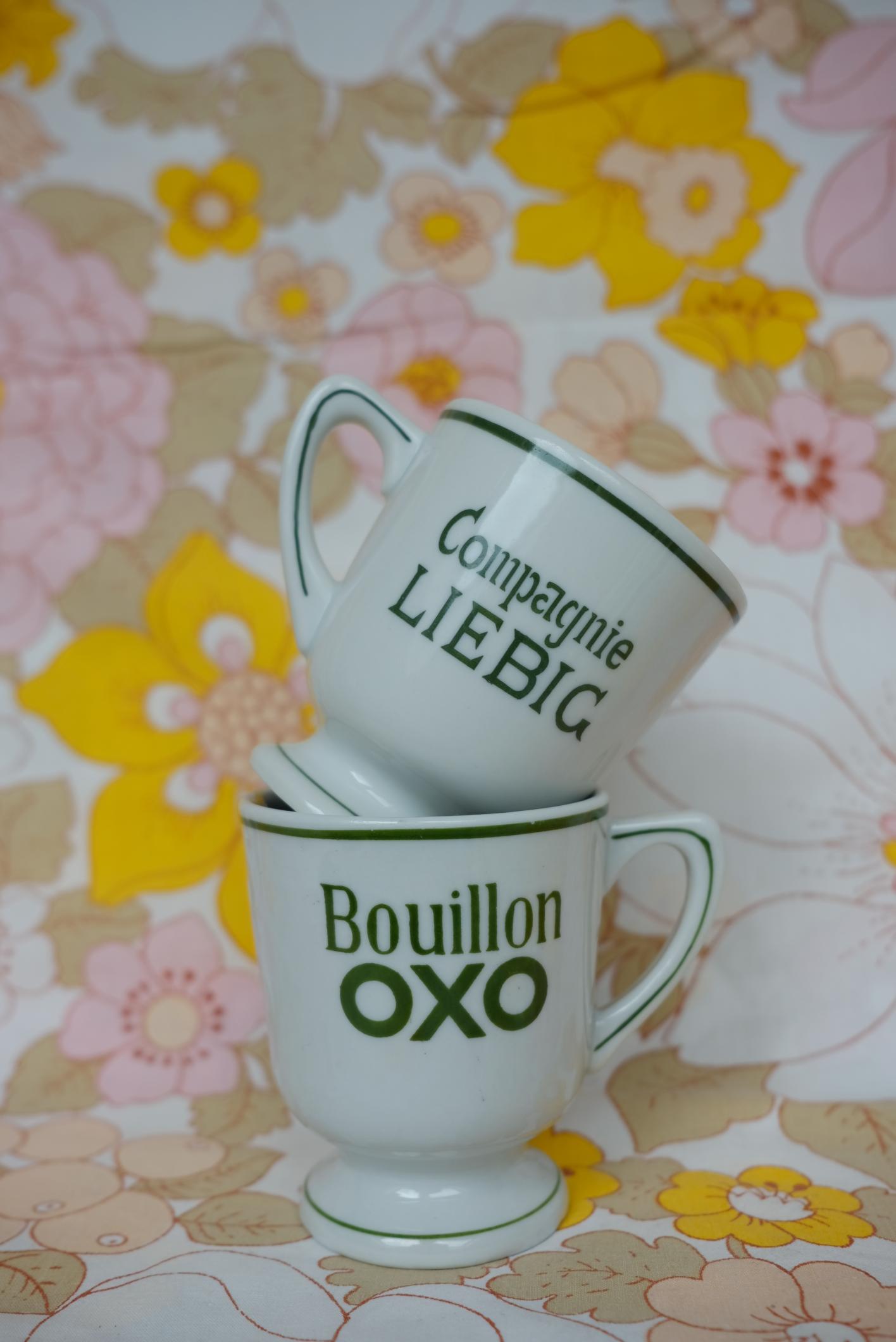 Mugs publicitaires liebig/bouillon OXO