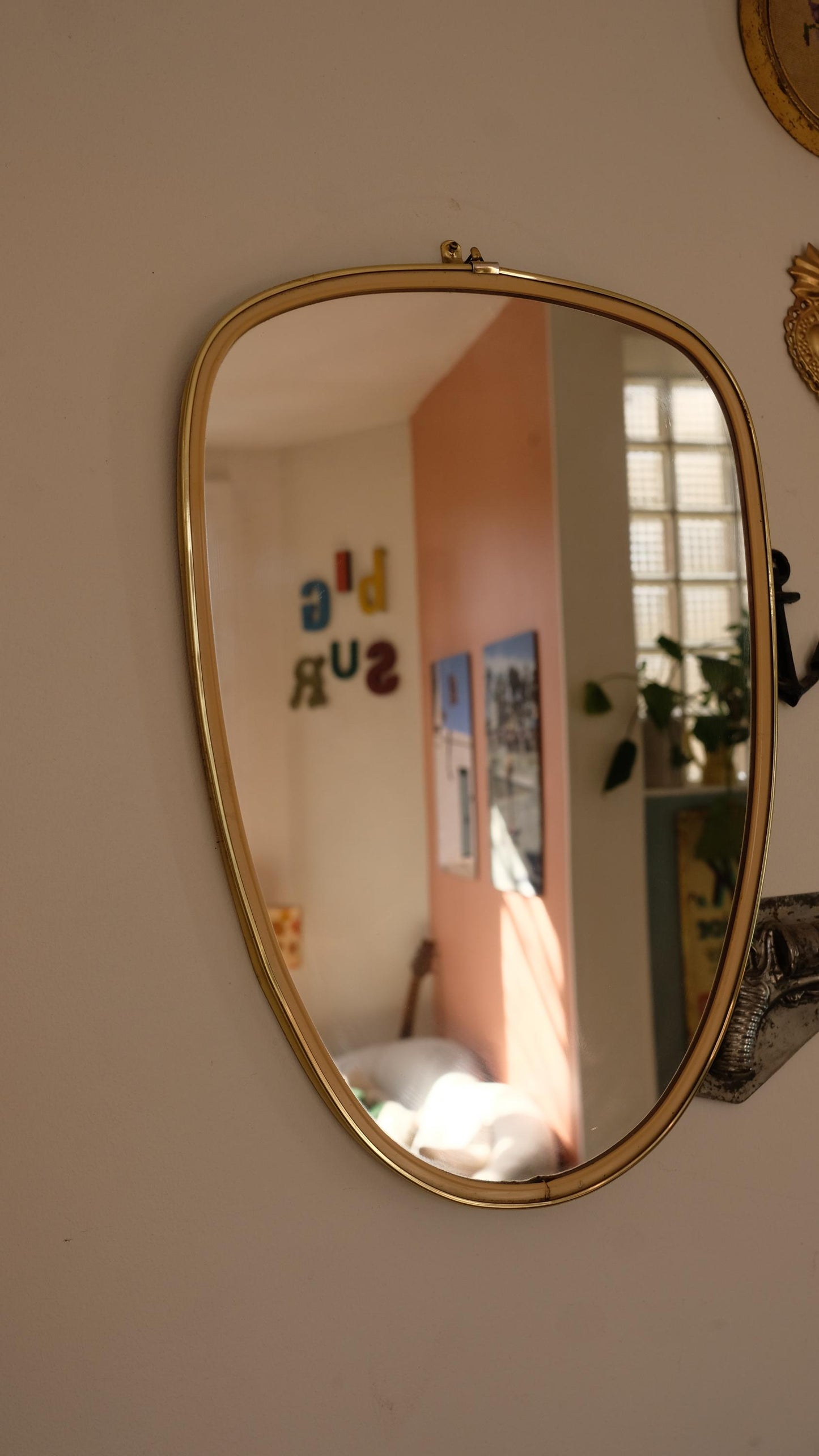 Miroir rétroviseur vintage style mid-century