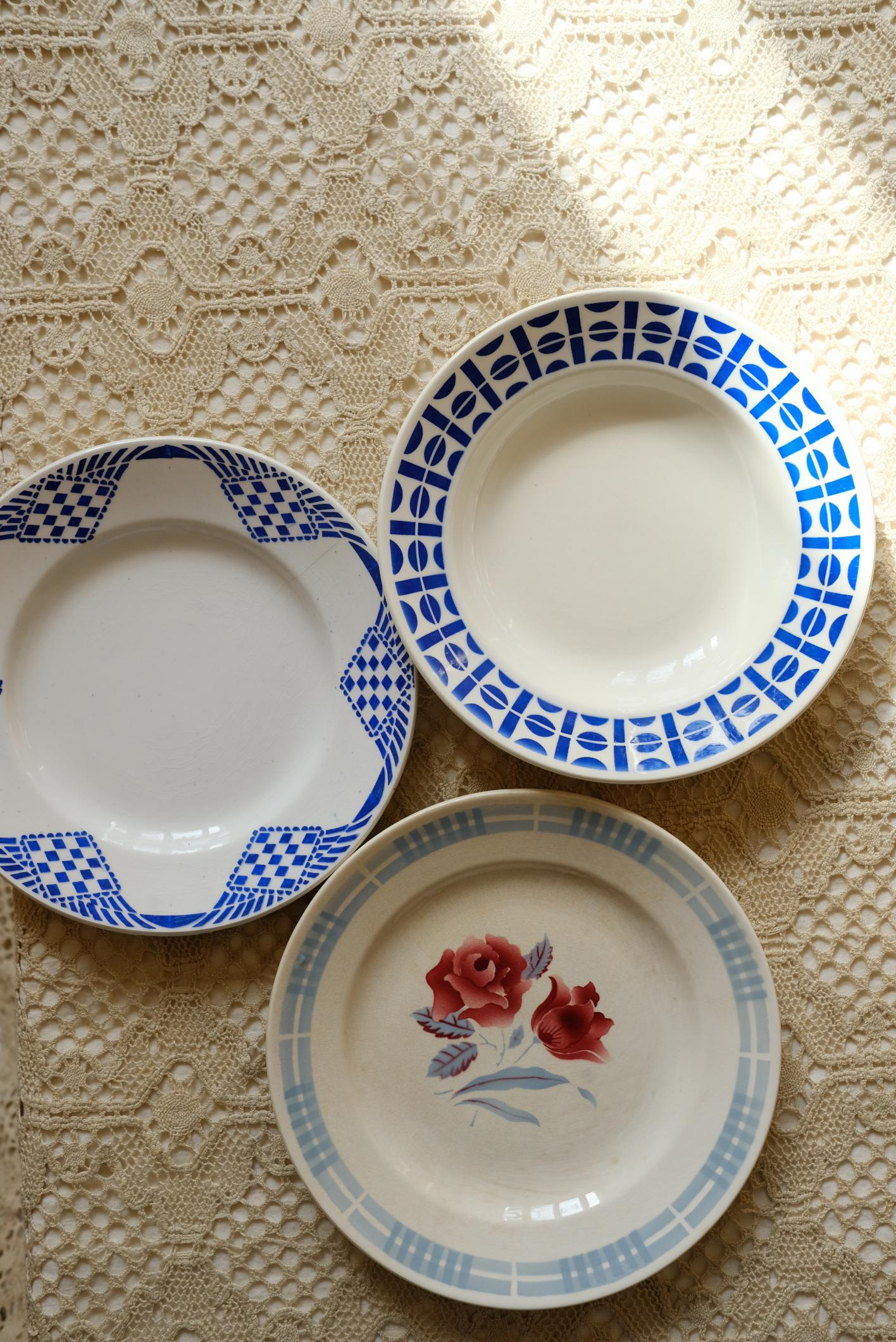 Sélection d'assiettes Bleues