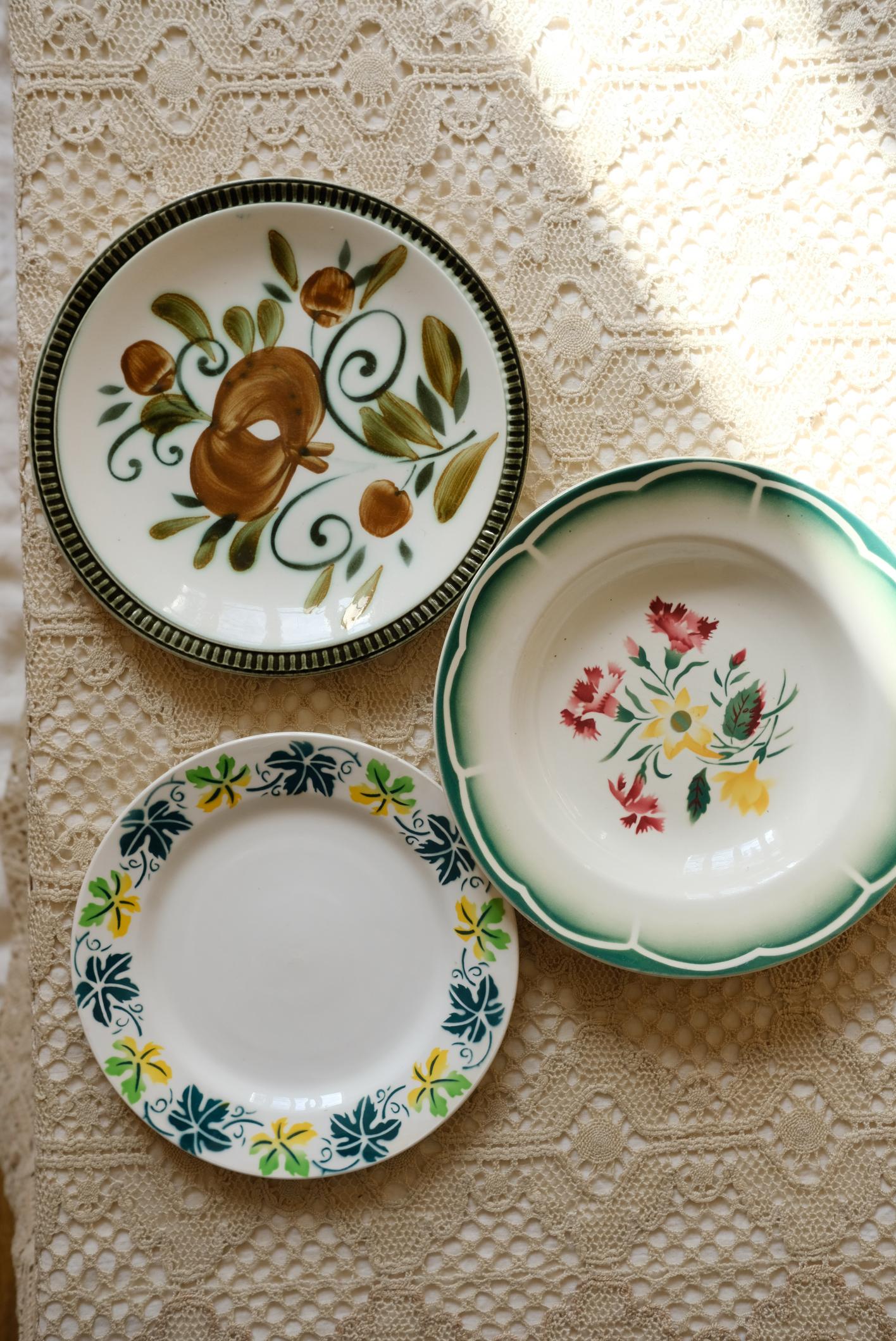 Sélection d'assiettes vertes
