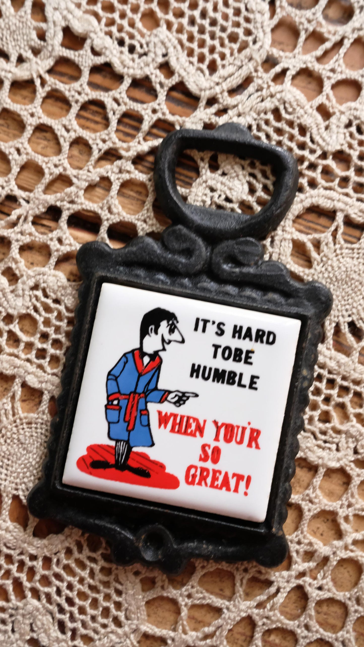 Décapsuleur humoristique vintage