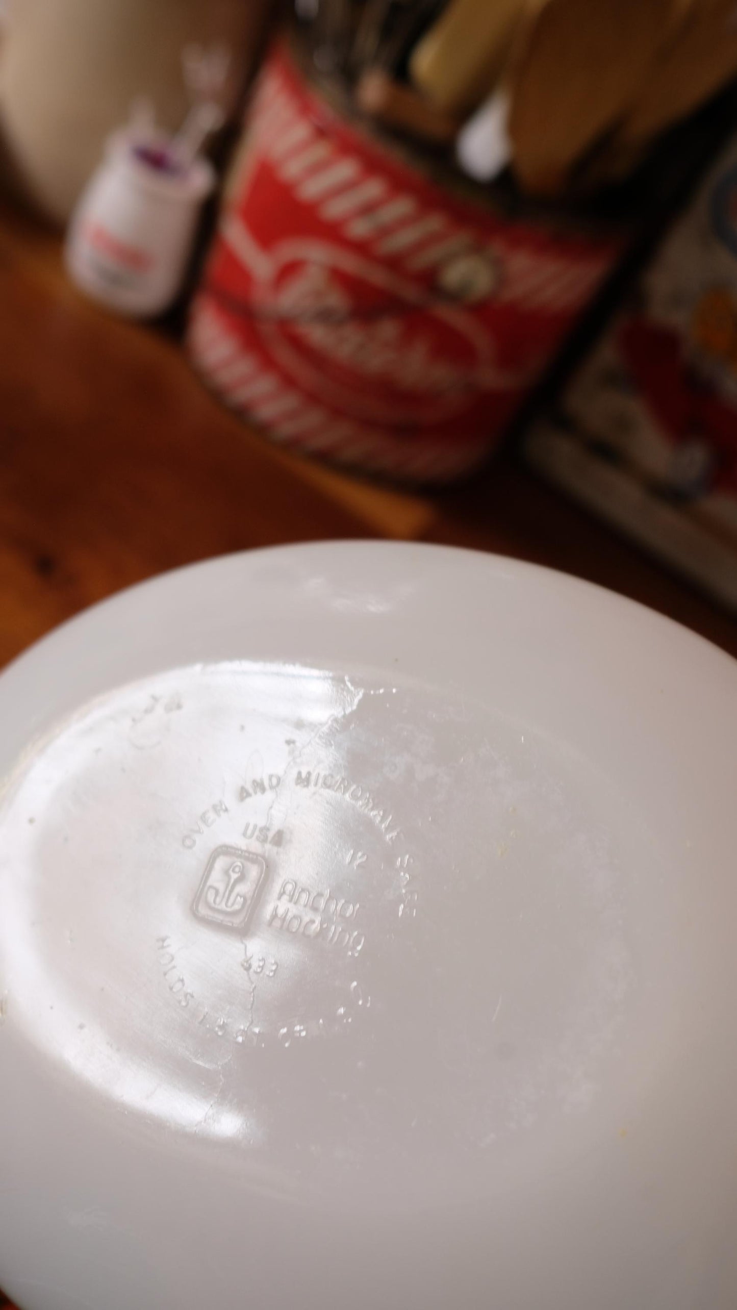 PLat en pyrex Anchor Hoking