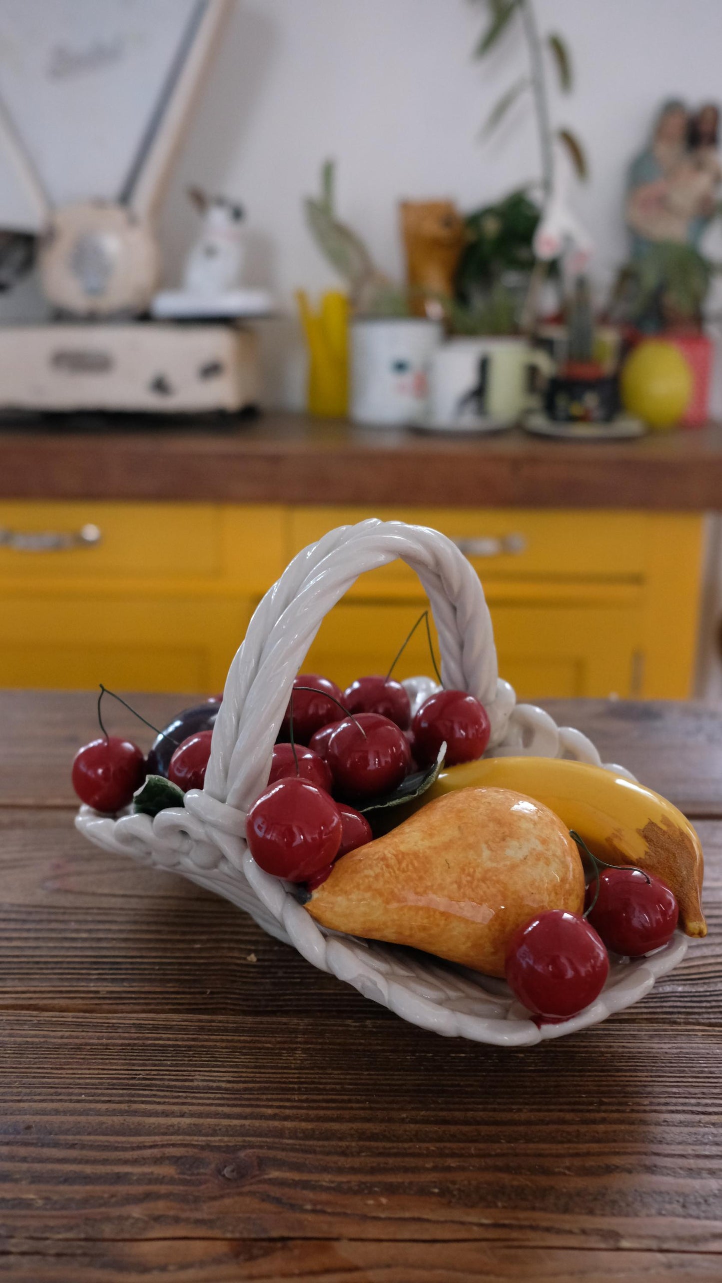 Corbeille de fruits en céramique