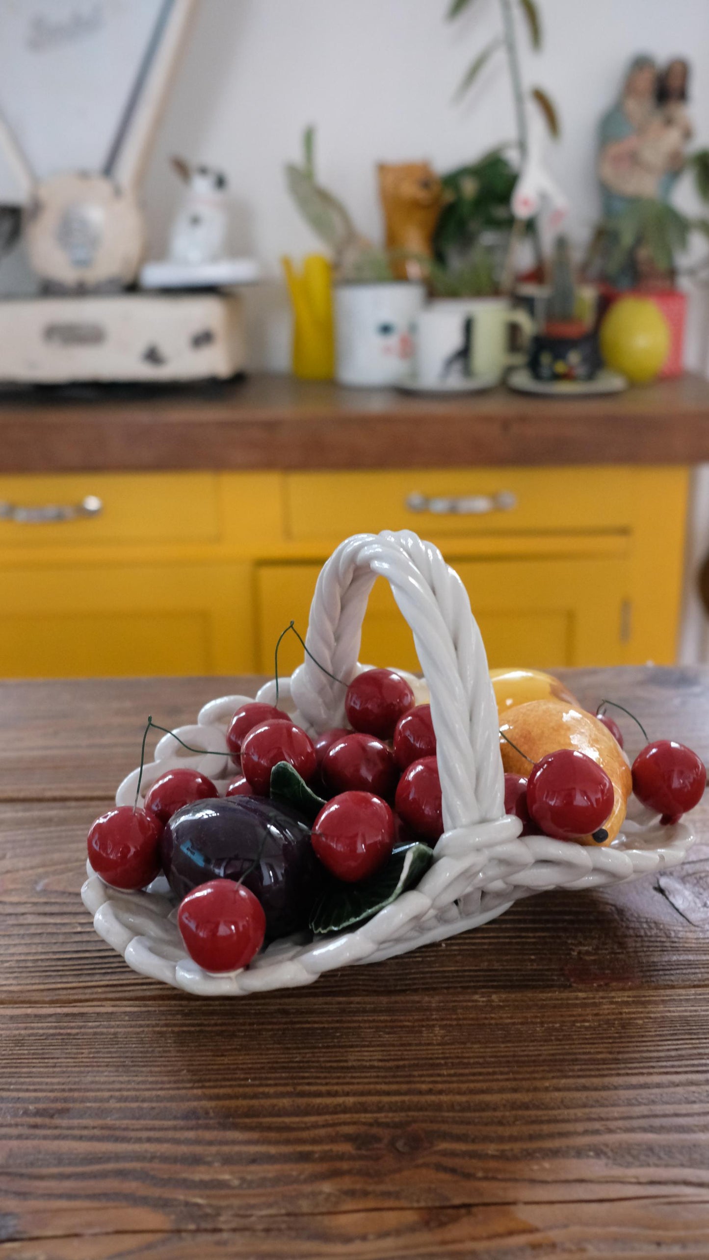 Corbeille de fruits en céramique