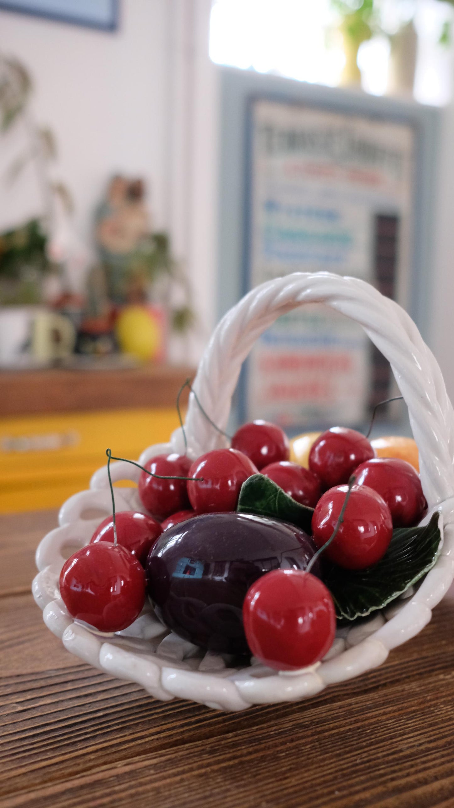 Corbeille de fruits en céramique