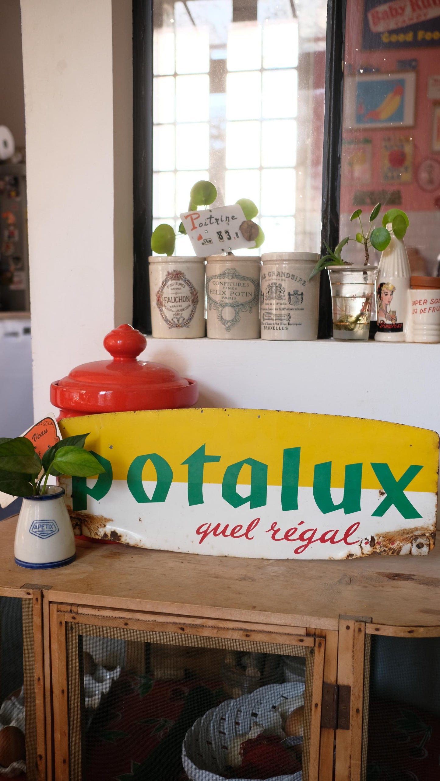 Tôle publicitaire vintage Potalux