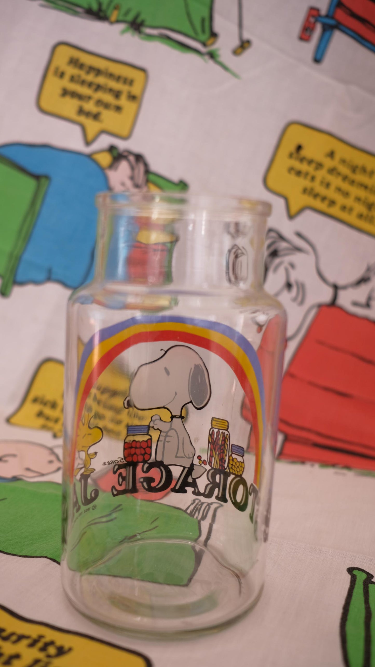 Storage jar snoopy vintage