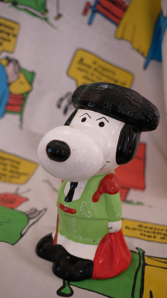 Tirelire Snoopy vintage toréador