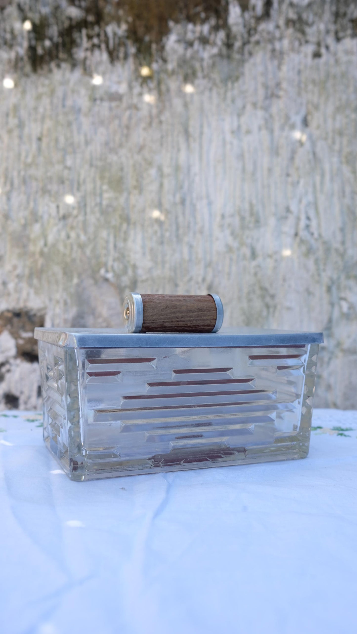 Beurrier en verre et alu