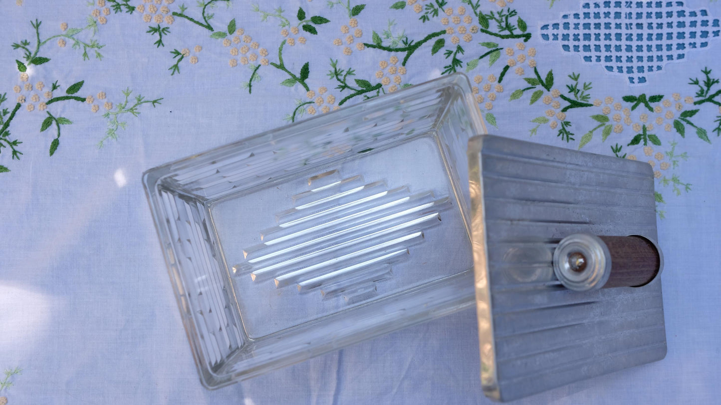 Beurrier en verre et alu
