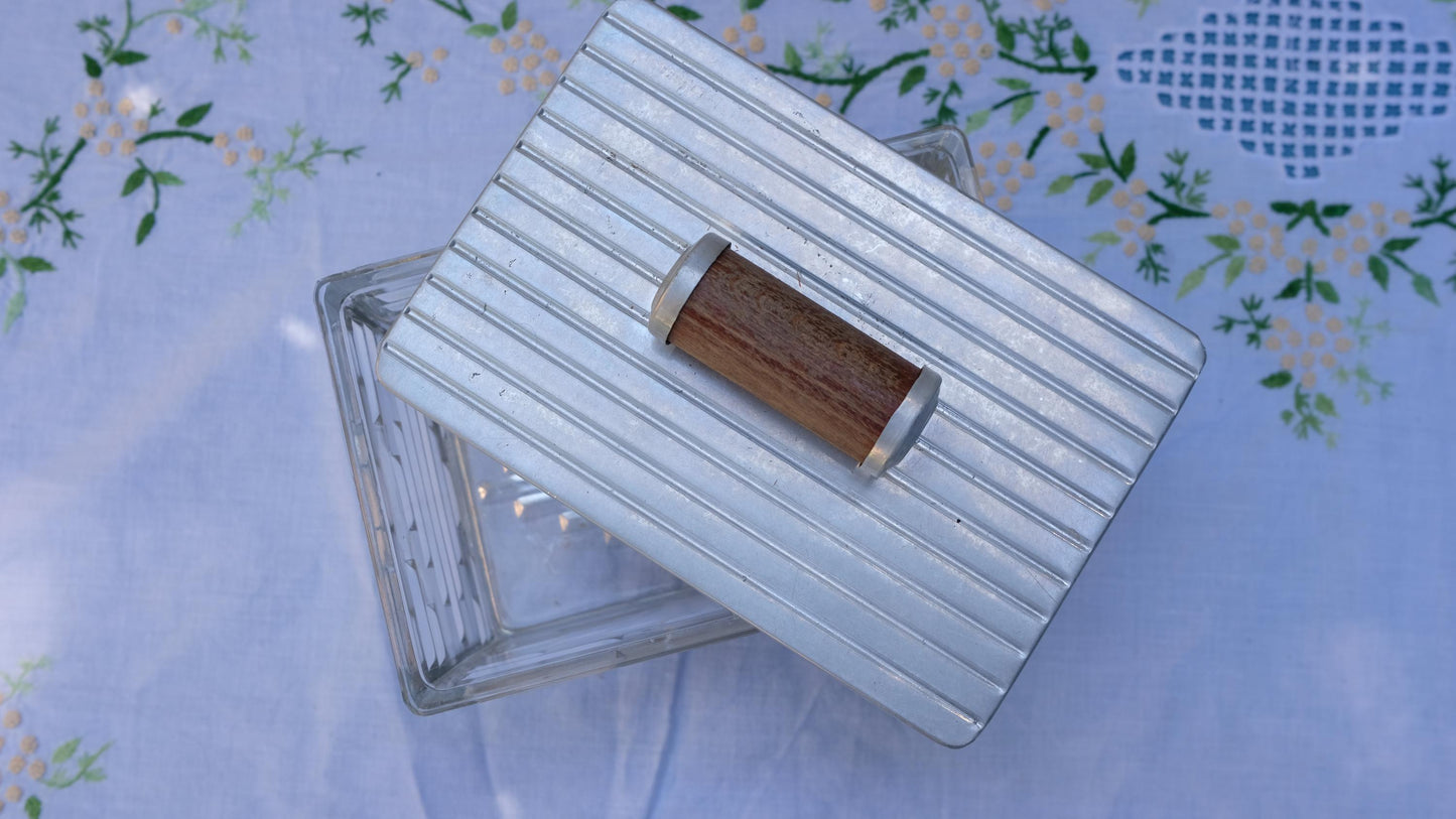 Beurrier en verre et alu