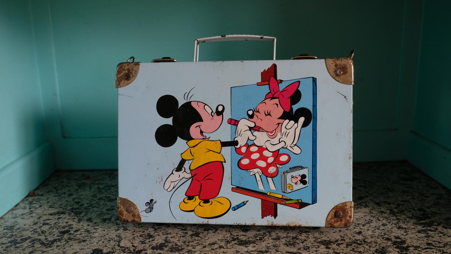 Valisette Mickey et Minnie vintage en métal