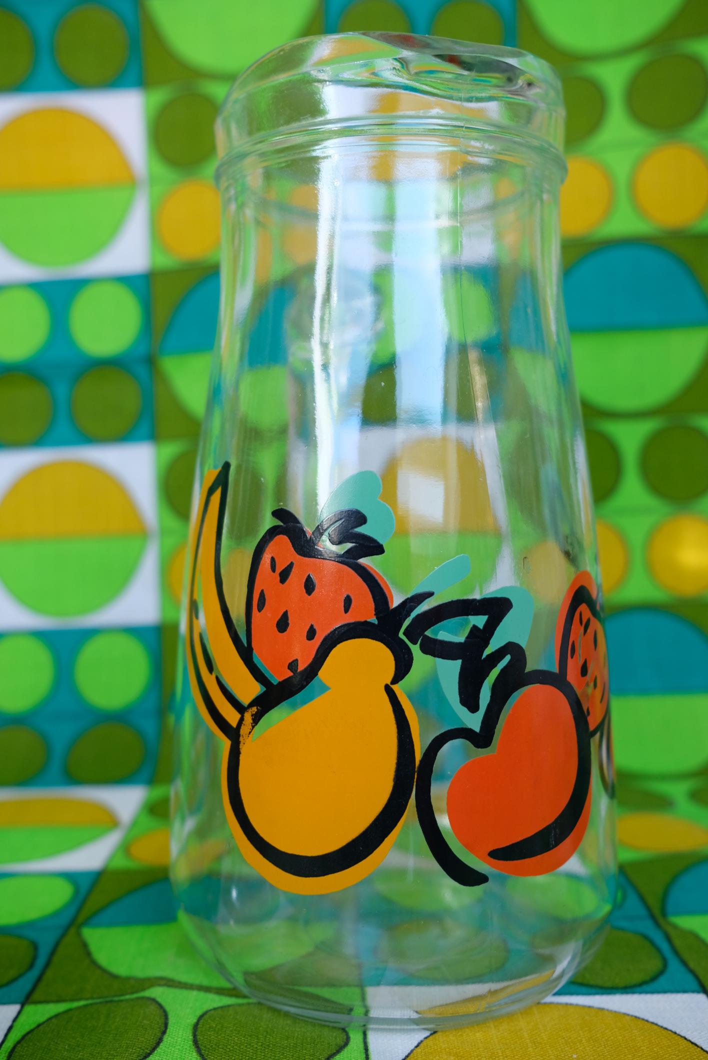Service à orangeade motif fruits