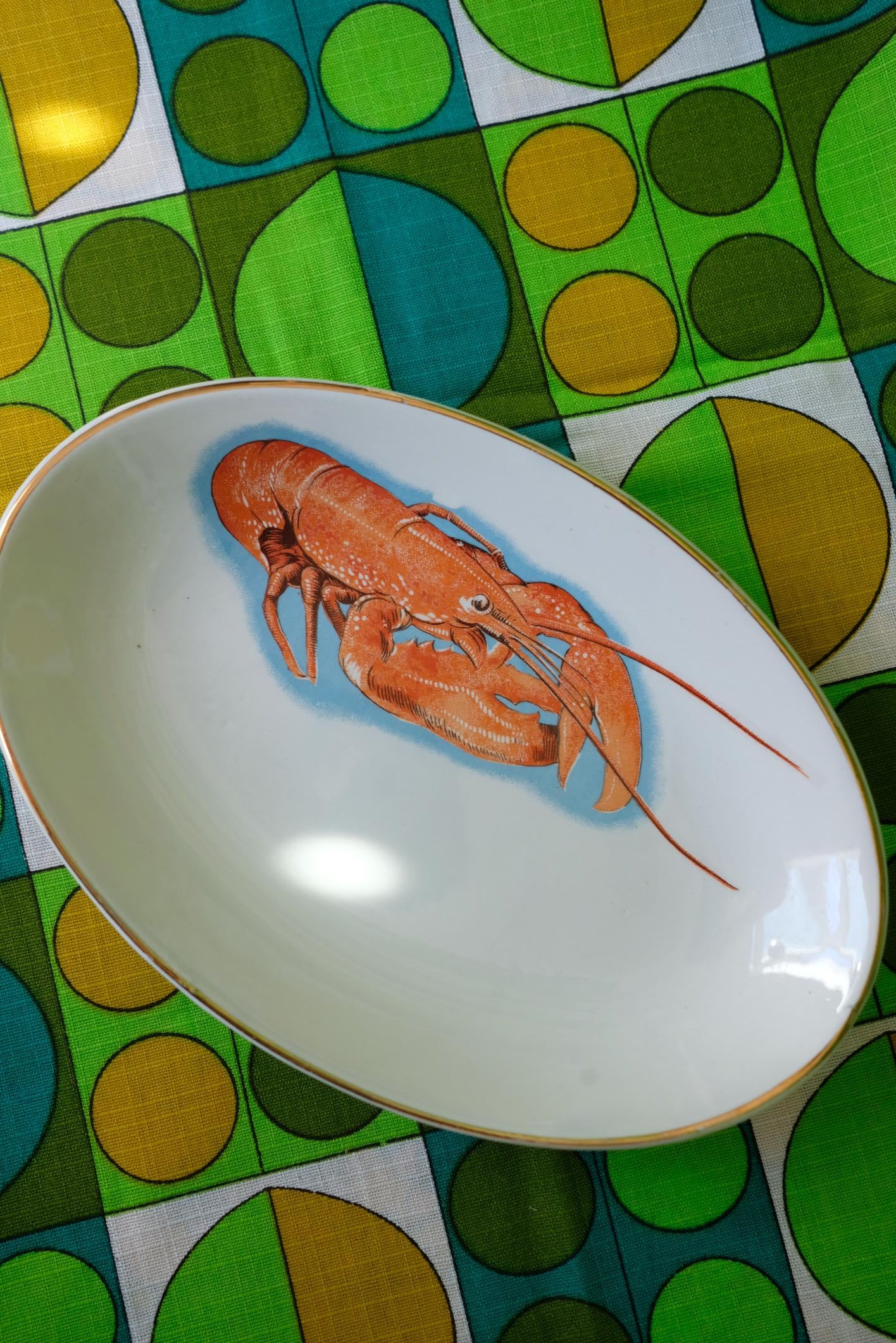 Ravier homard Digoin Sarreguemines