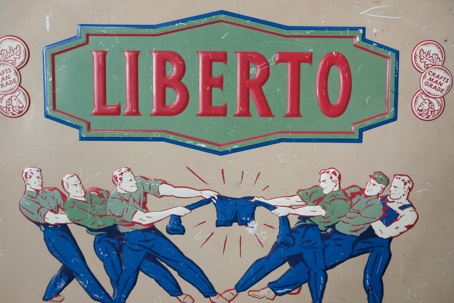 Plaque publicitaire Liberto en métal