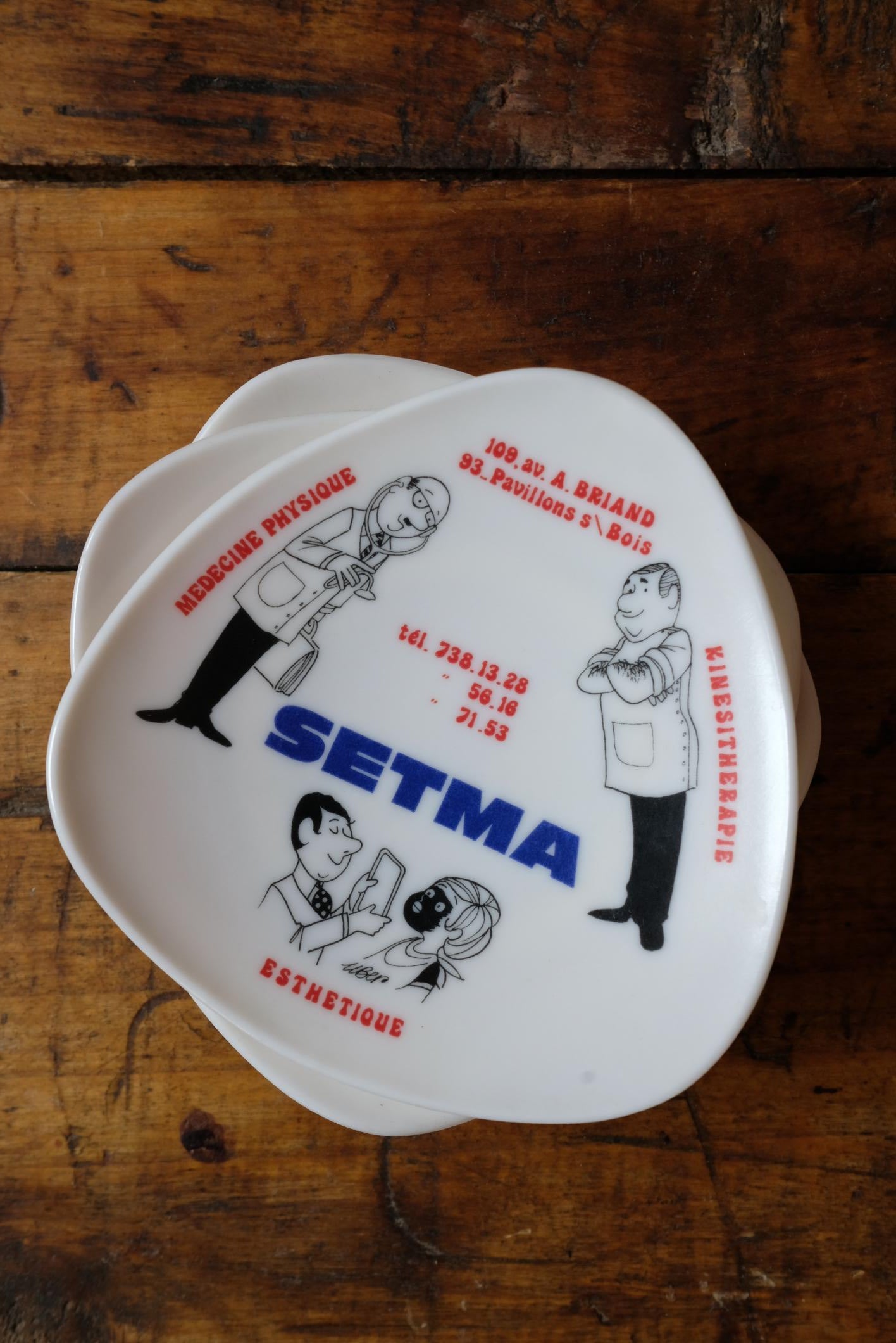 Vide-poches publicitaire Setma en mélaminé