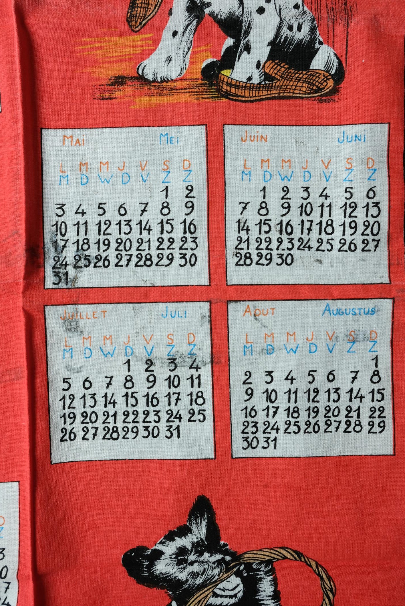 Sélection de torchons calendrier