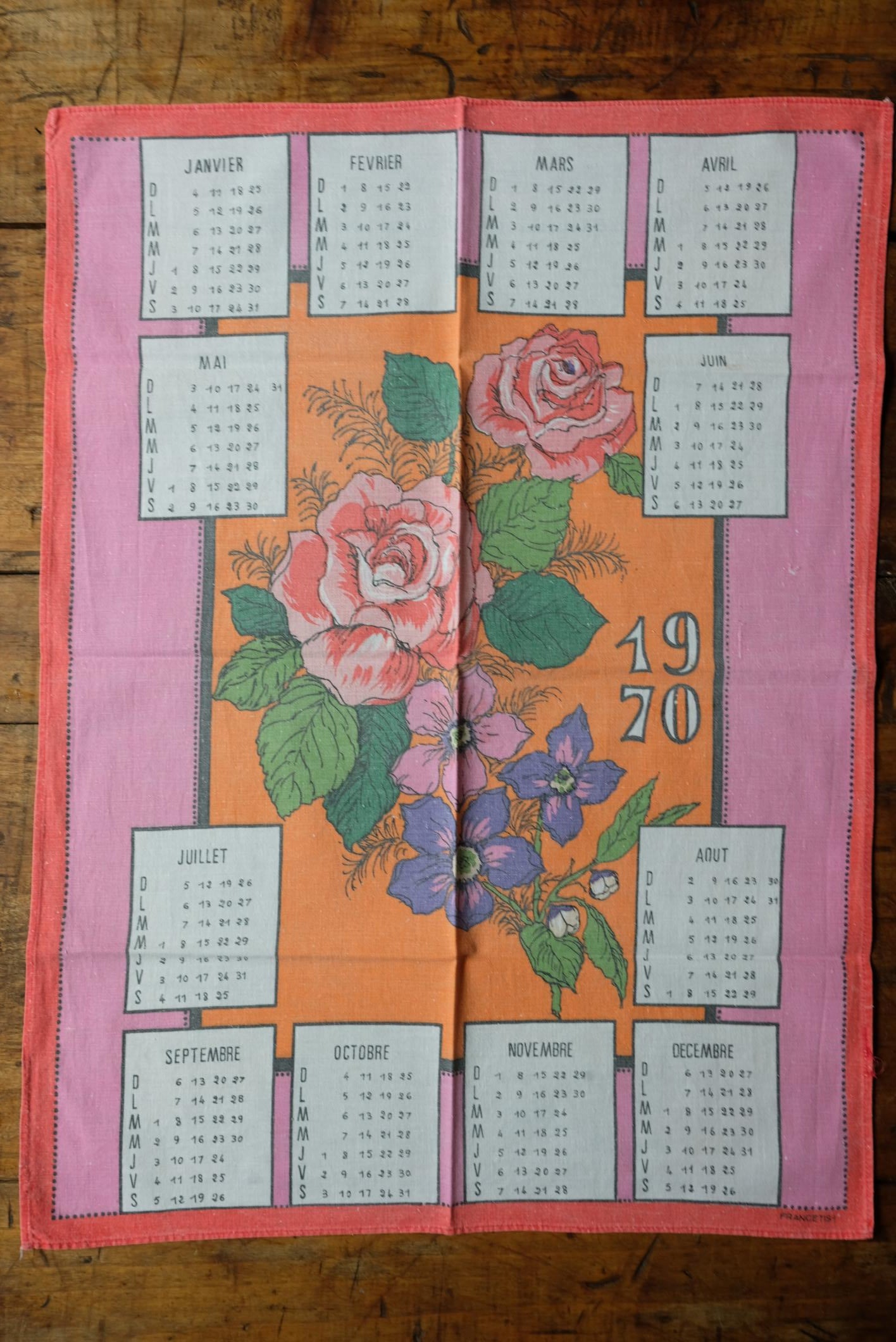 Sélection de torchons calendrier